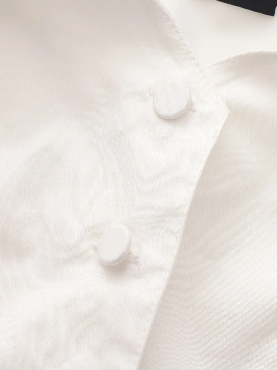 Claudine Off-Shoulder White Cropped Top sold by Nana Jacqueline product image thumbnail 5