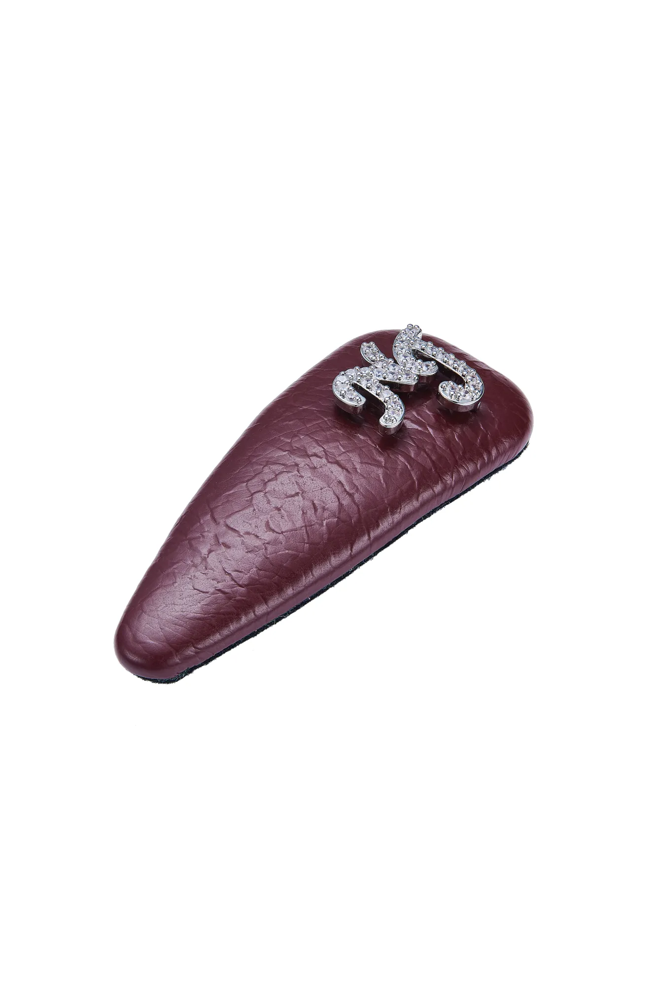 Eloise Crystal-Detail Wine Red Leather Hair Clip Set sold by Nana Jacqueline product image thumbnail 2