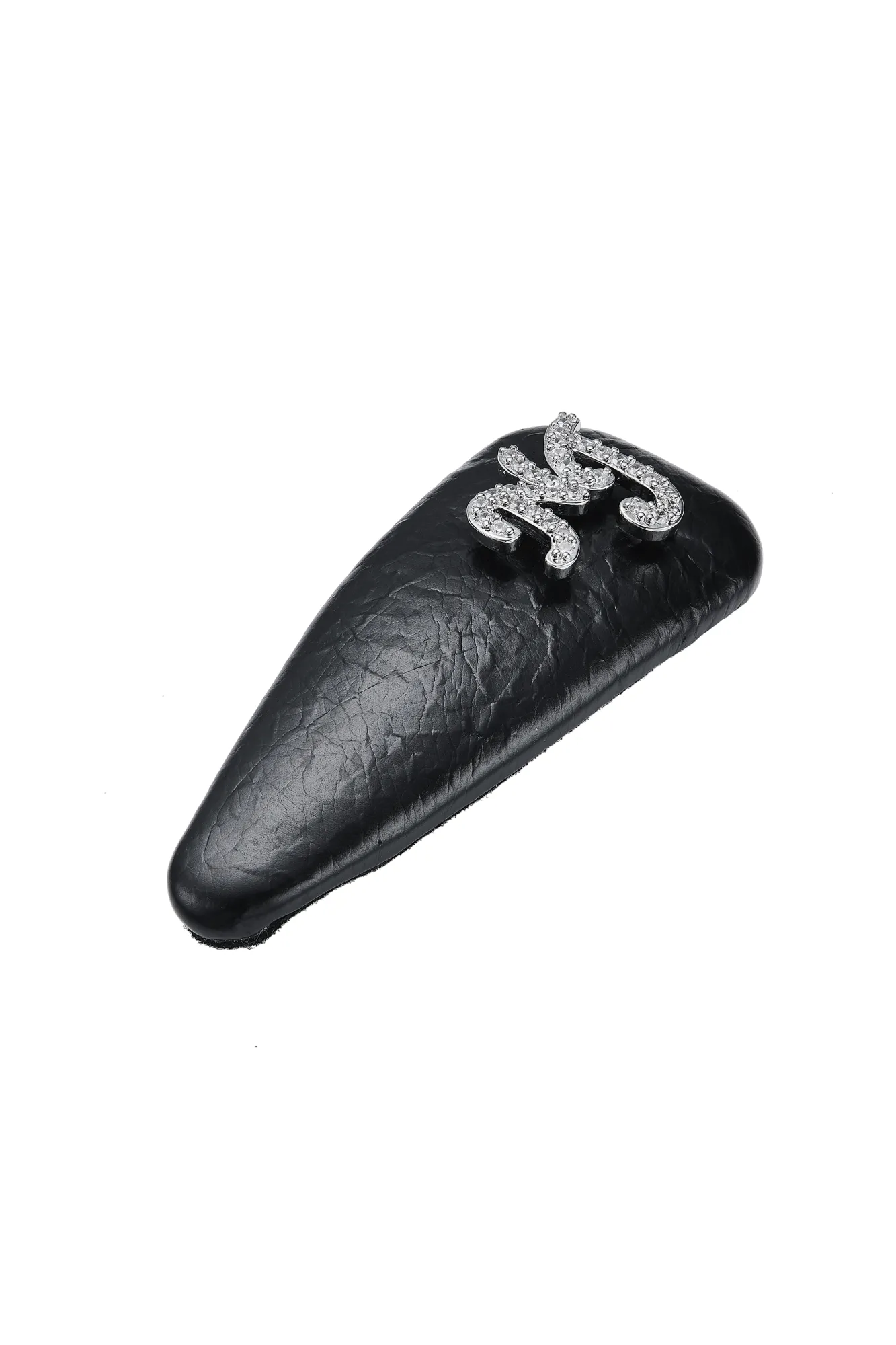 Eloise Crystal-Detail Black Leather Hair Clip Set sold by Nana Jacqueline product image thumbnail 2