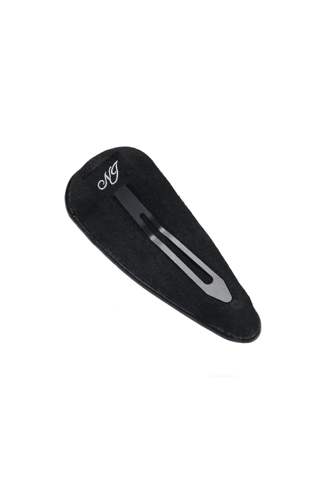 Eloise Crystal-Detail Black Leather Hair Clip Set sold by Nana Jacqueline product image thumbnail 3