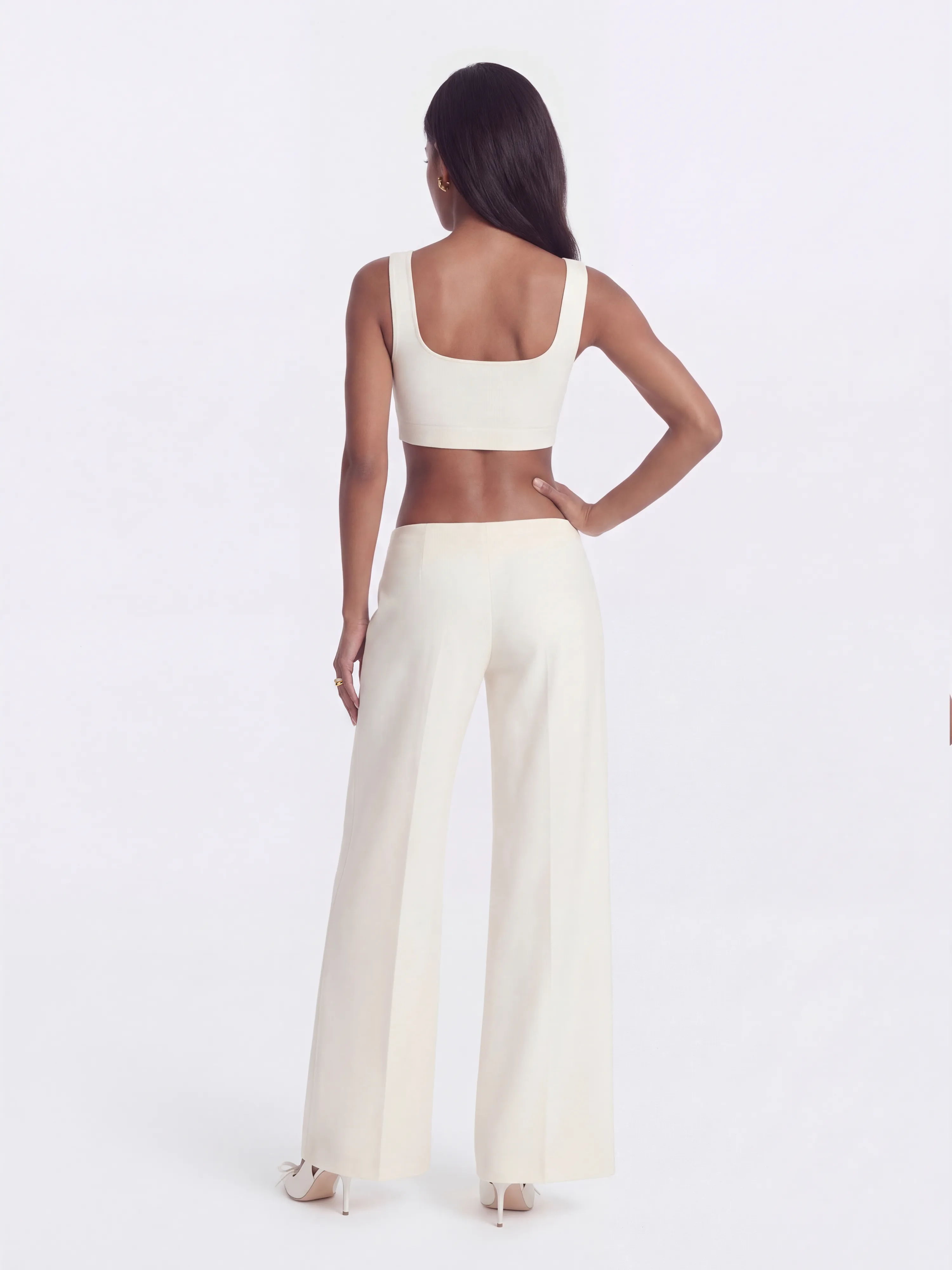 Natalia Tailored Cropped White Top sold by Nana Jacqueline product image thumbnail 4