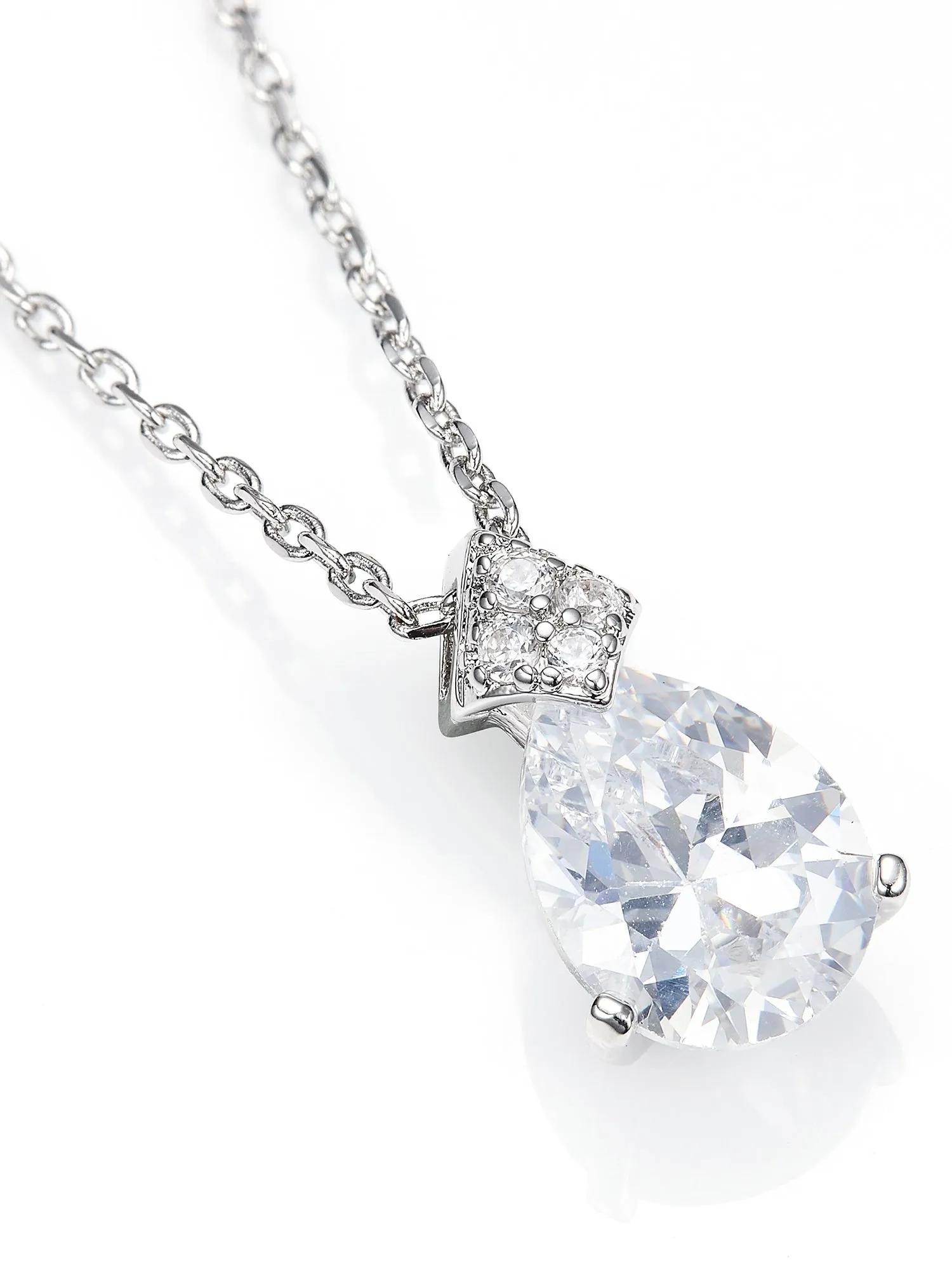 Yvette Pear Cut Crystal Pendant Necklace sold by Nana Jacqueline product image thumbnail 2