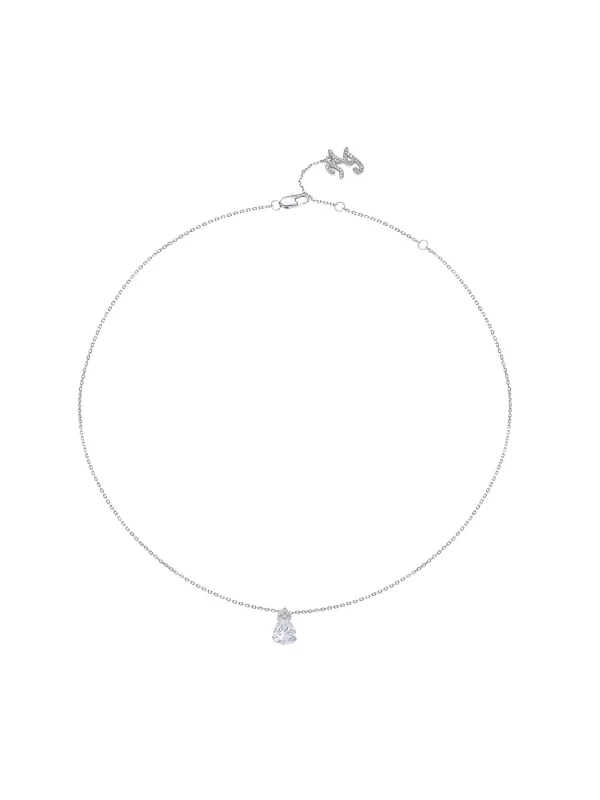 Yvette Pear Cut Crystal Pendant Necklace made by Nana Jacqueline