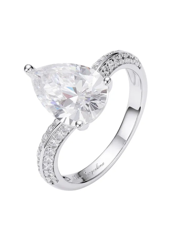Daniela Pear Cut Crystal Ring made by Nana Jacqueline