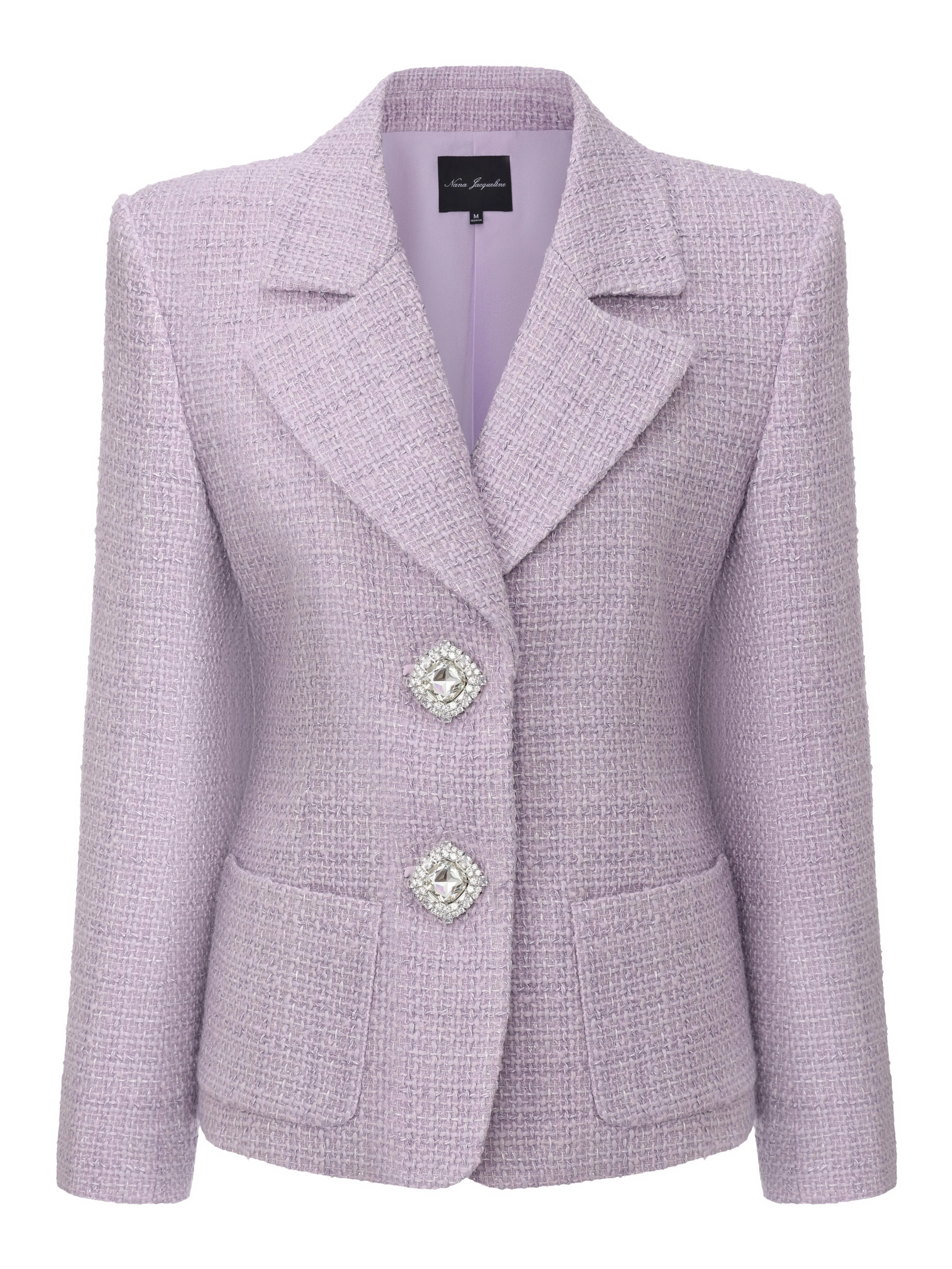 Maya Textured Lapel Purple Suit Jacket sold by Nana Jacqueline