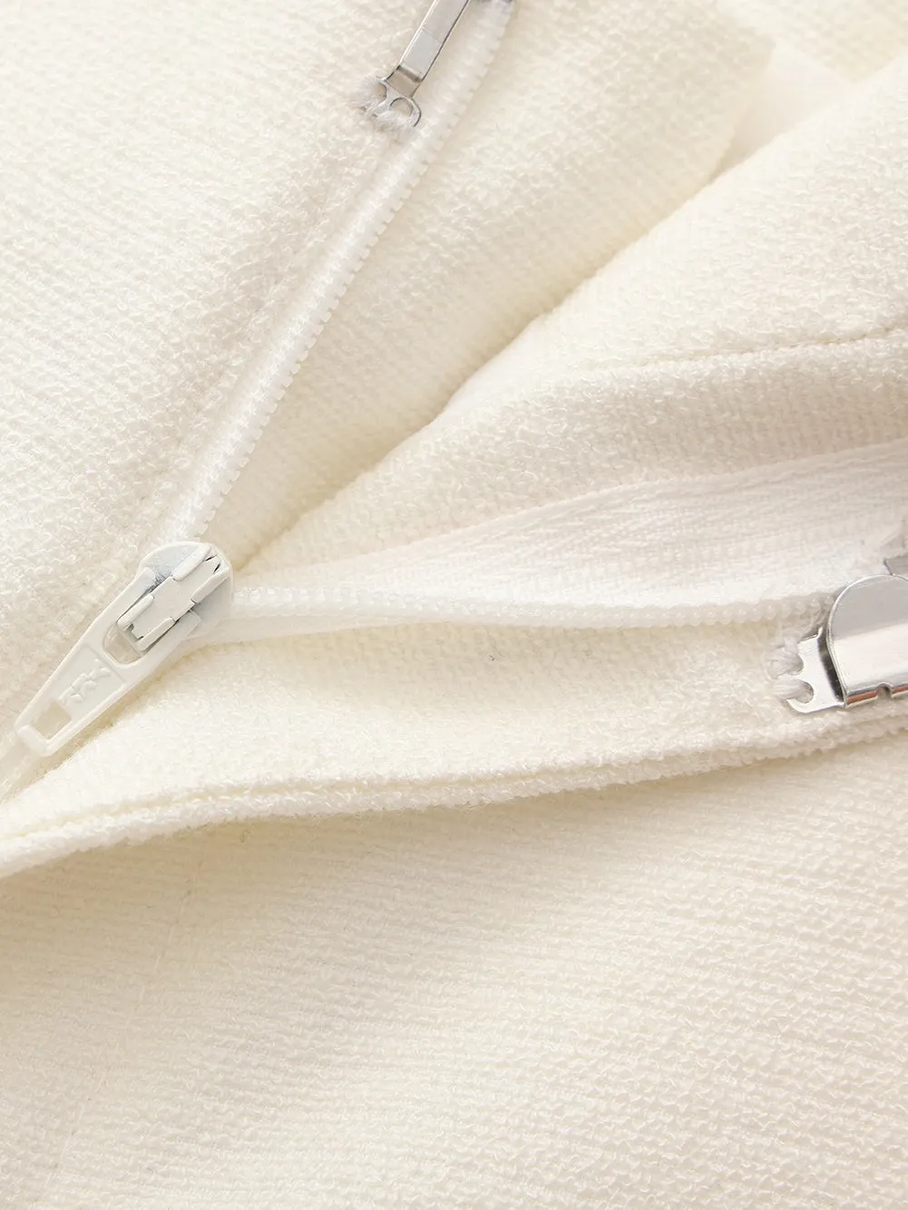 Juliette Textured Wide-Leg White Tailored Pants sold by Nana Jacqueline product image thumbnail 5