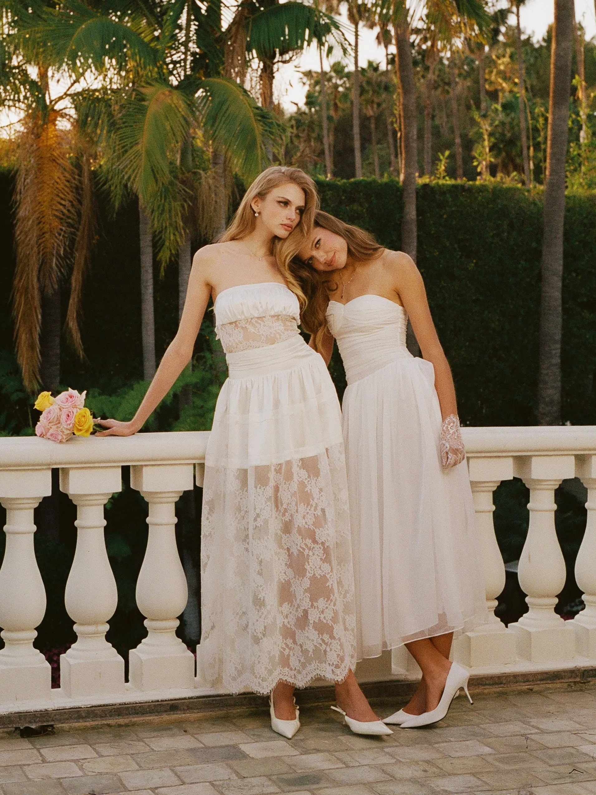 Amelie Lace Strapless White Dress sold by Nana Jacqueline product image thumbnail 2