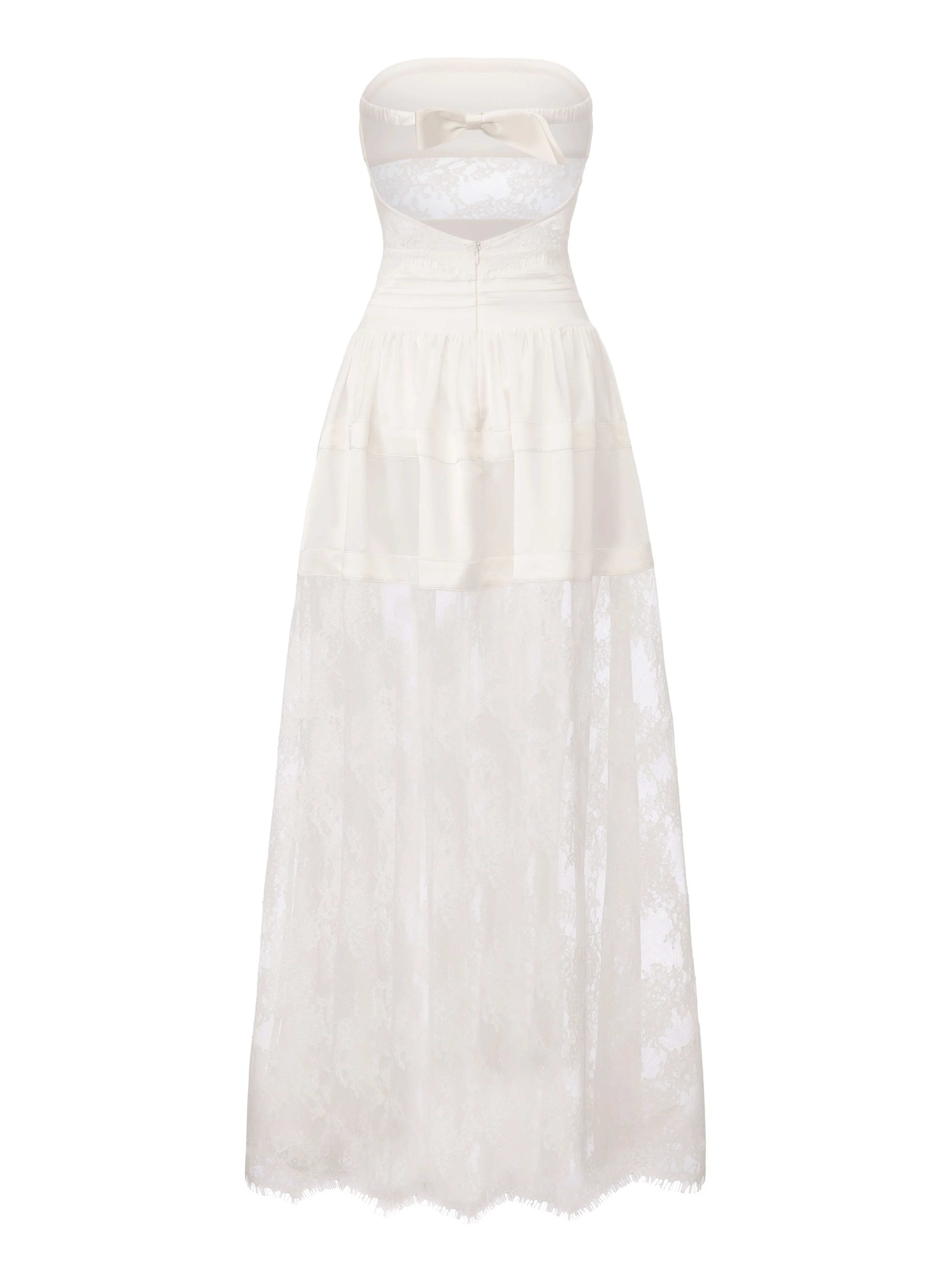 Amelie Lace Strapless White Dress sold by Nana Jacqueline product image thumbnail 5