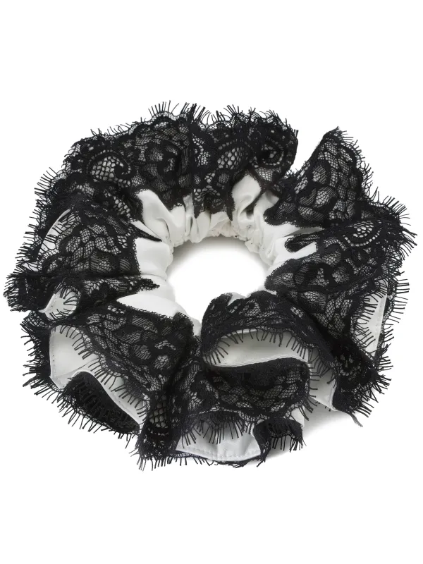 Alexandra Lace White Scrunchie made by Nana Jacqueline