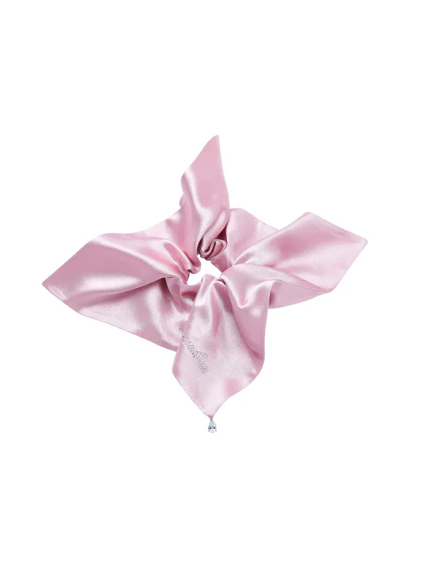 Charlotte Bow Pink Hair Tie made by Nana Jacqueline