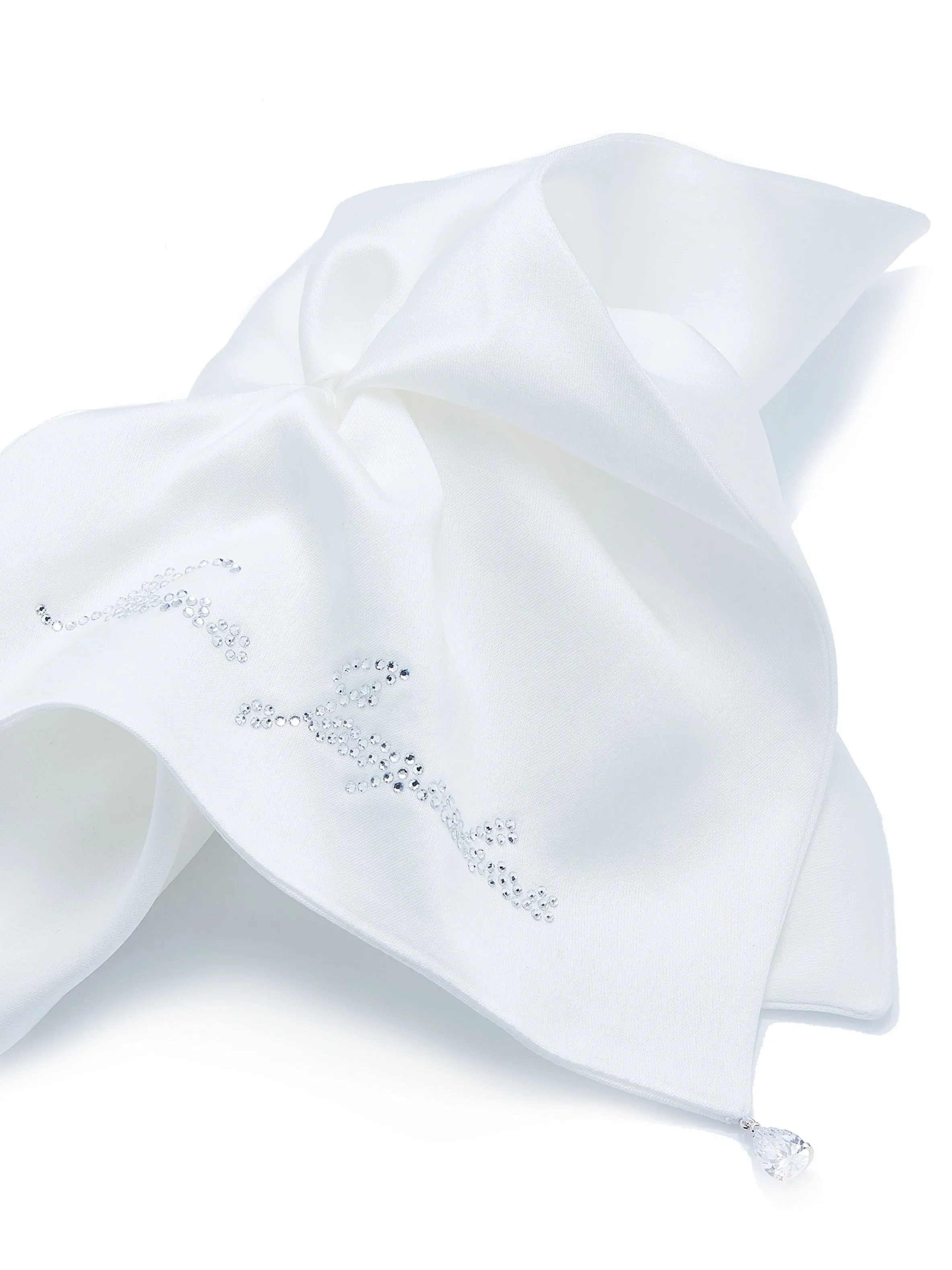 Charlotte Bow White Hair Tie sold by Nana Jacqueline product image thumbnail 2