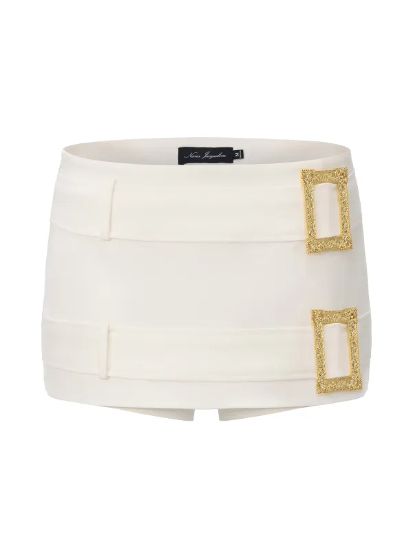 Lou Belted White Skort made by Nana Jacqueline
