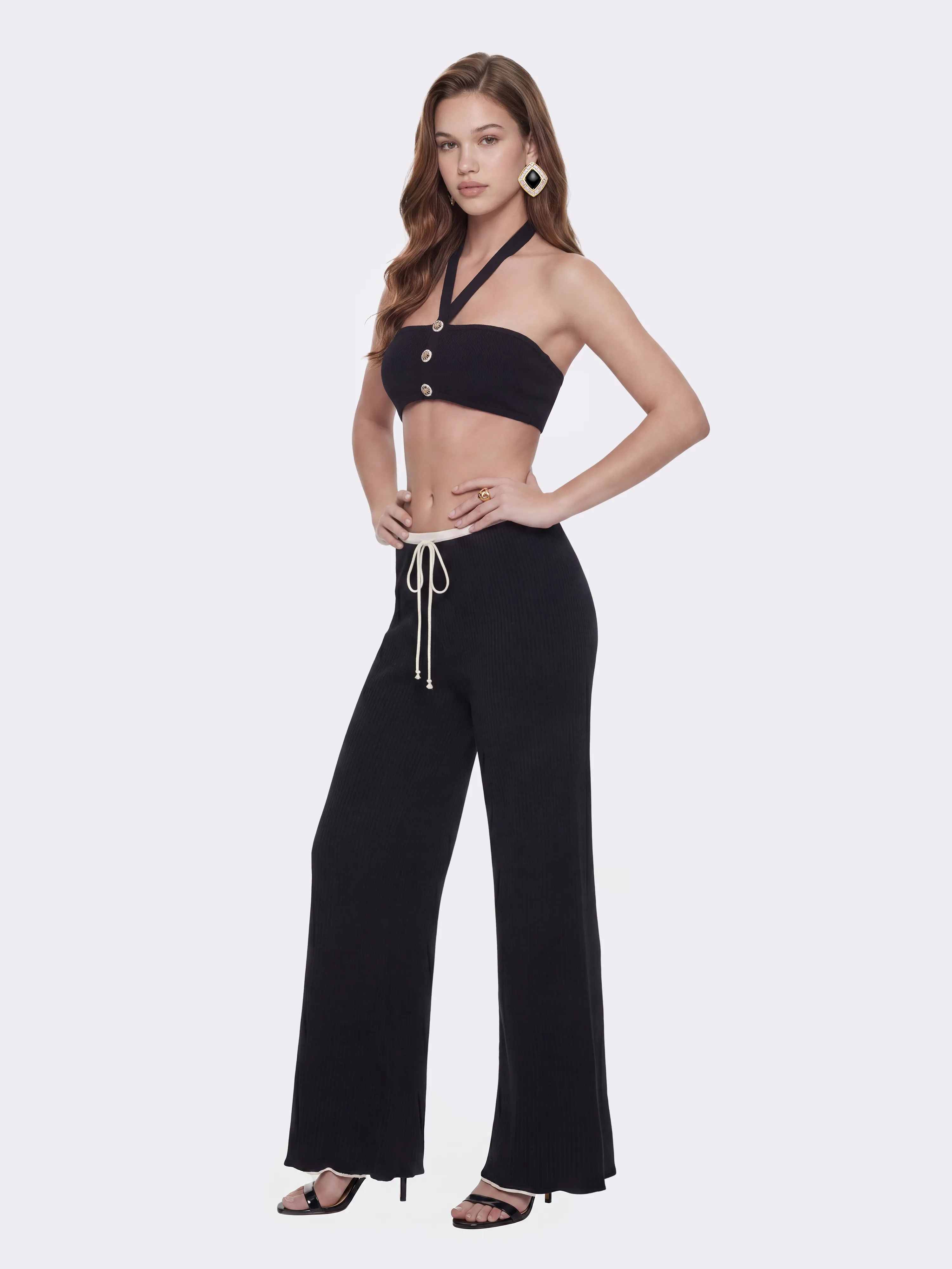 Charlotte Ribbed Black Pants sold by Nana Jacqueline product image thumbnail 3