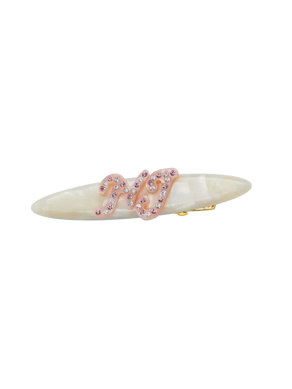 Starlette Logo Blush Hair Clip made by Nana Jacqueline