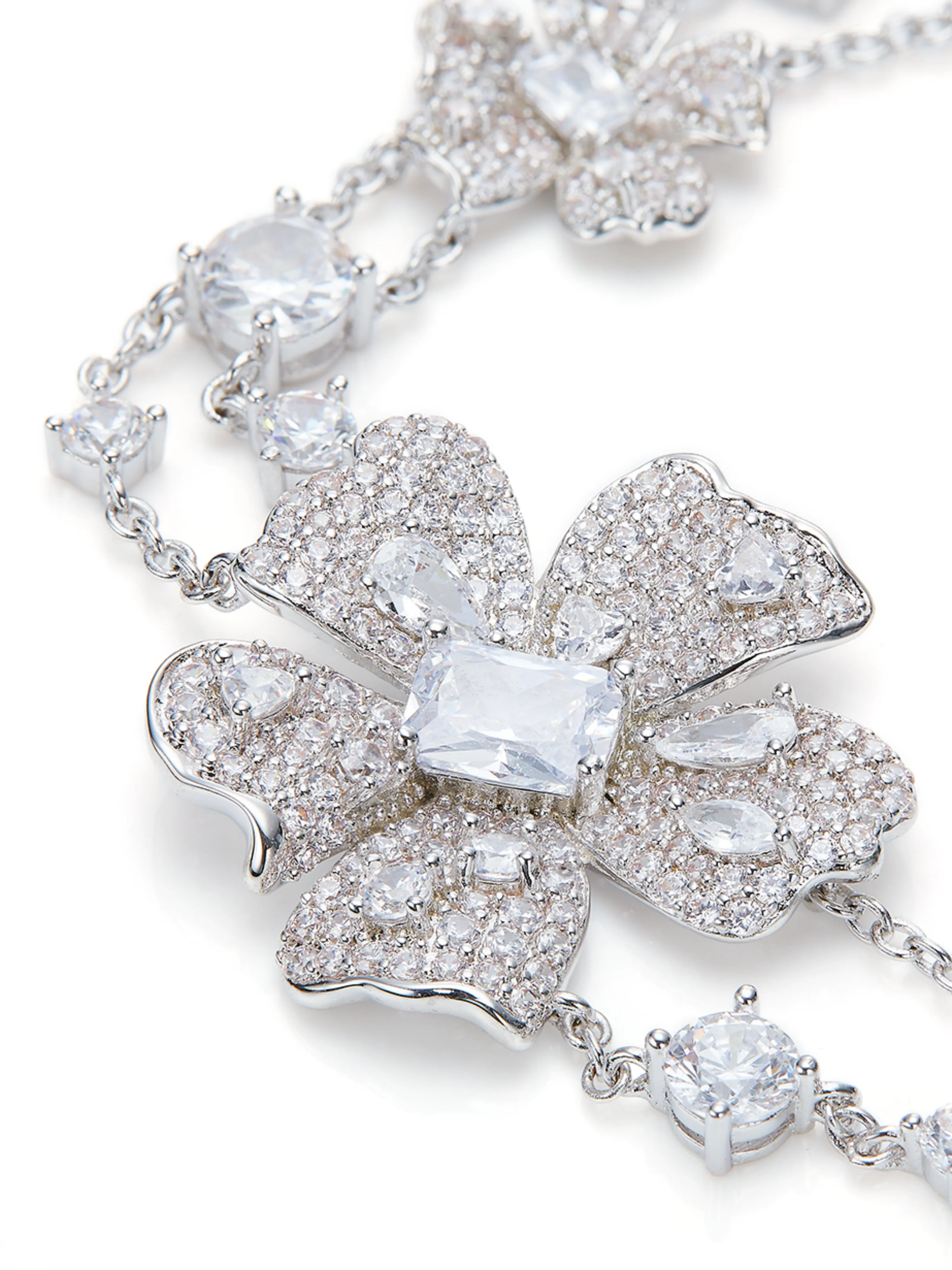 Zariah Floral White Necklace sold by Nana Jacqueline product image thumbnail 4