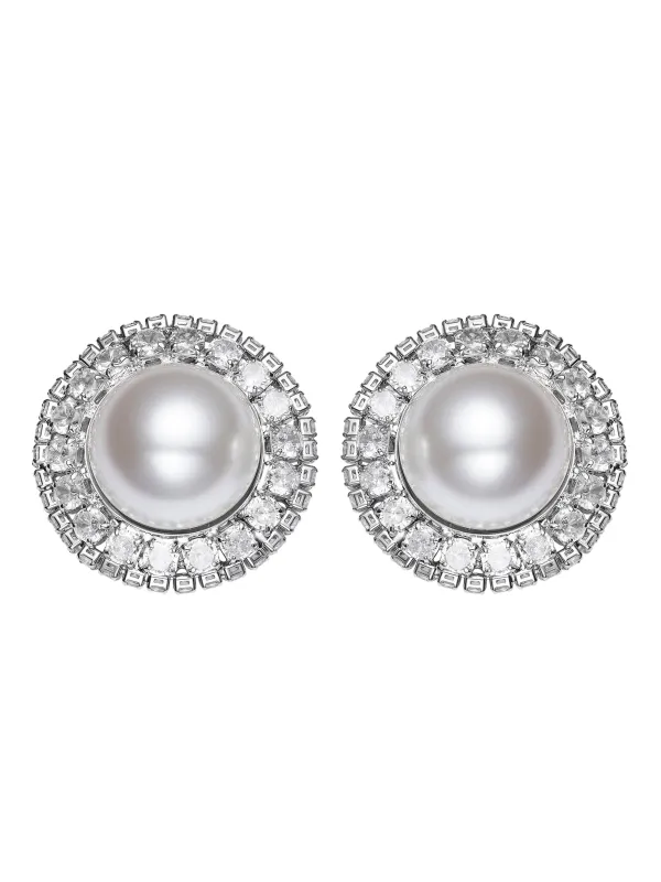 Celestia Pearl White Earrings made by Nana Jacqueline