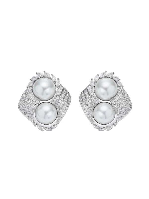 Amoura Pearl White Earrings made by Nana Jacqueline