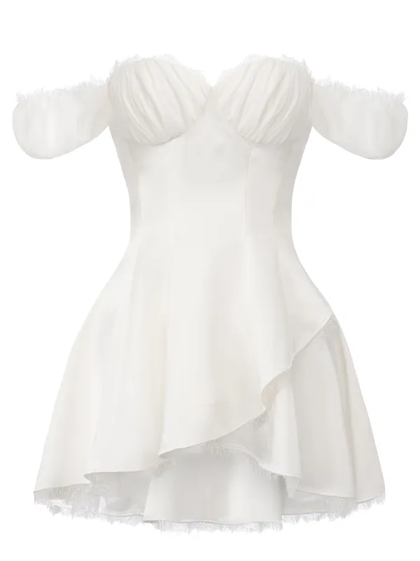 Daniella Off-Shoulder White Dress made by Nana Jacqueline