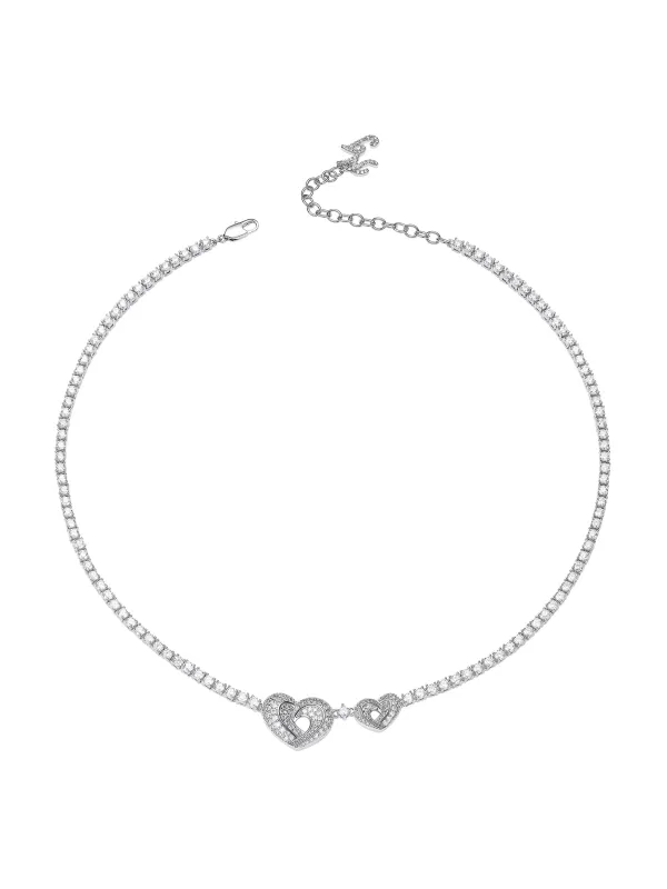 Dhalia Double Heart Necklace made by Nana Jacqueline