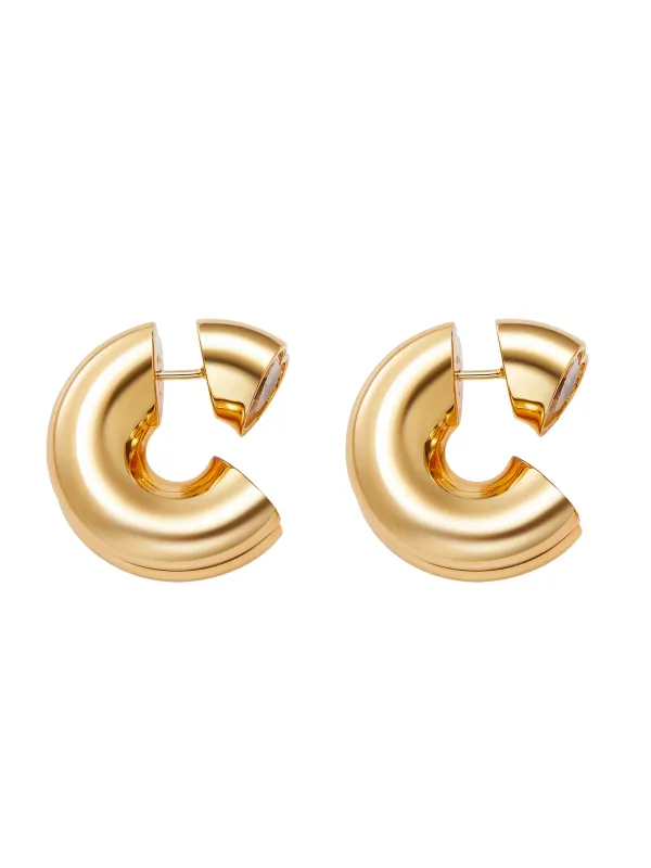 Maxine Heart Gold Earrings made by Nana Jacqueline