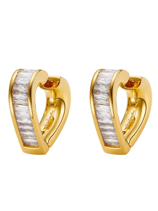Effie Heart Gold Earrings made by Nana Jacqueline