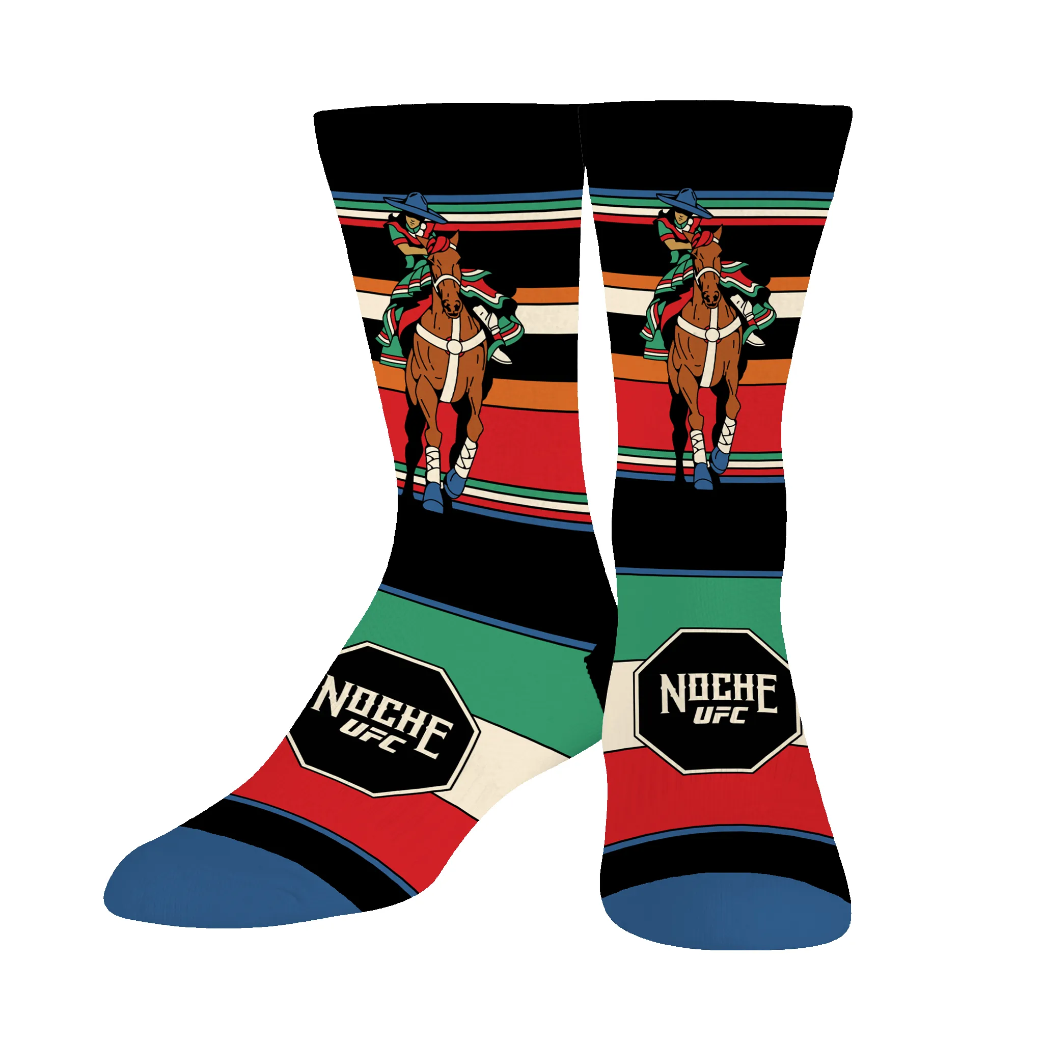 Noche UFC La Escaramuza Men's Crew Socks sold by Odd Sox product image thumbnail 3