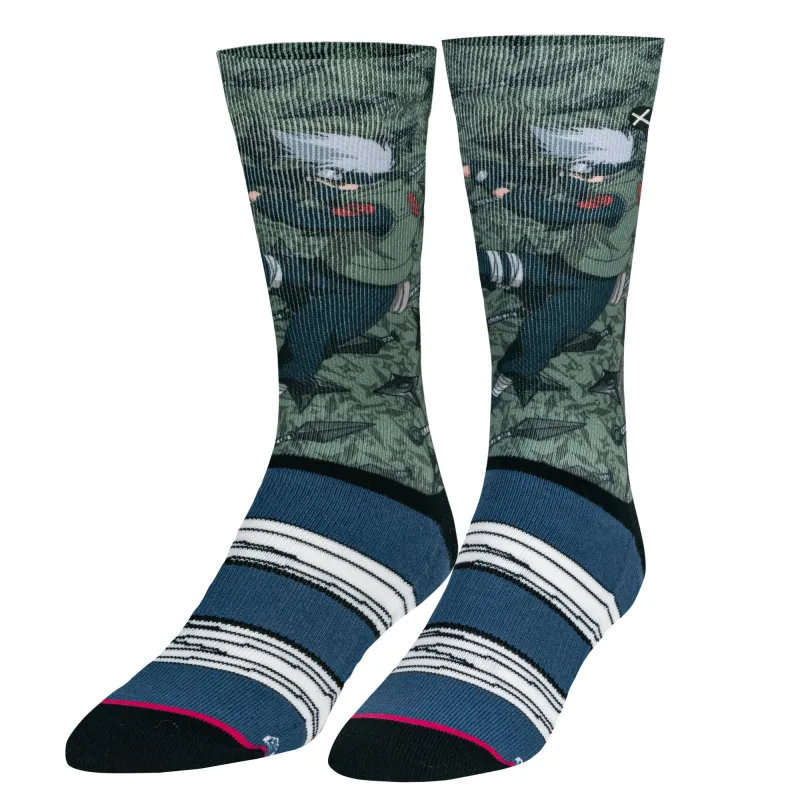 Kakashi Kunais Men's Crew Socks sold by Odd Sox