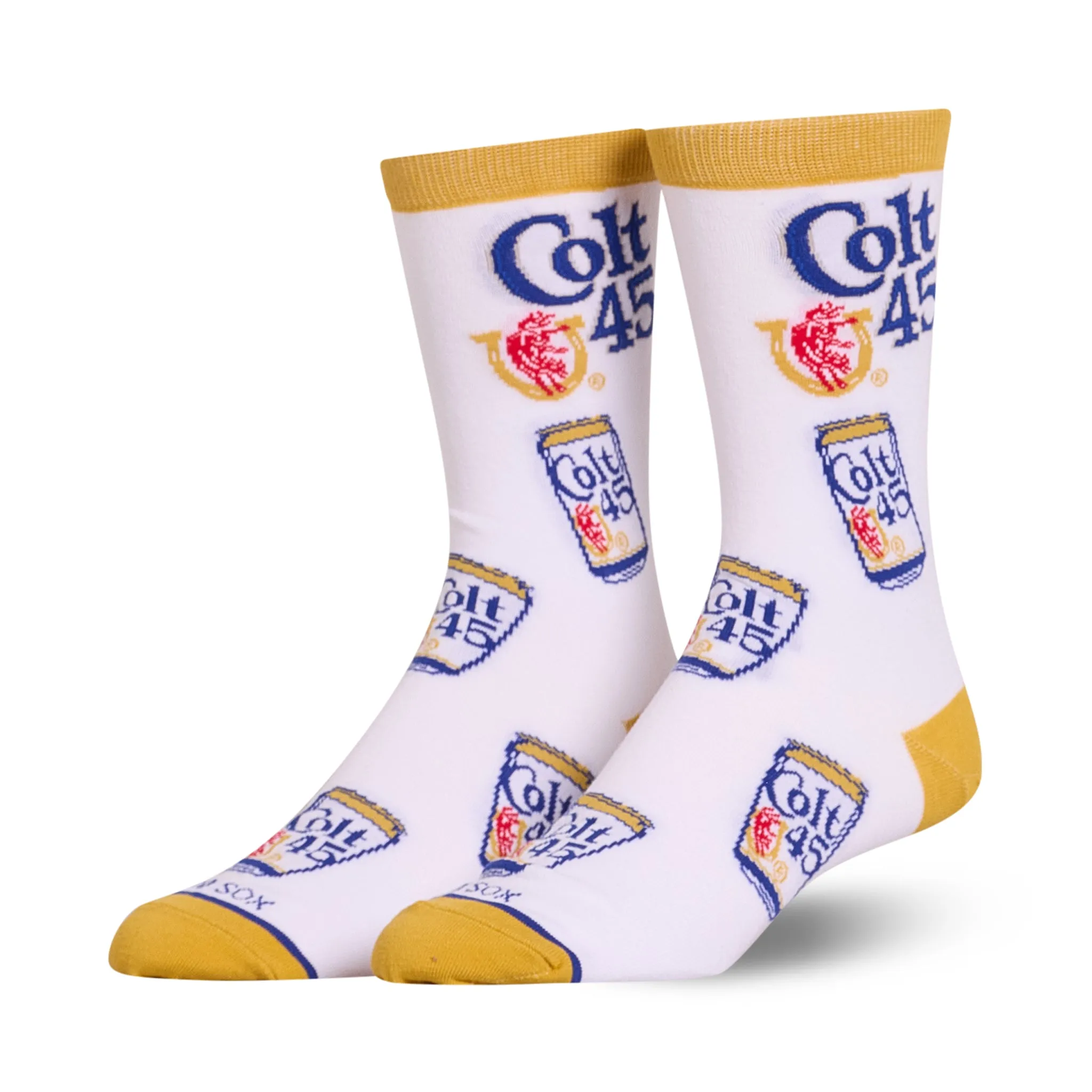 Colt 45 Cans Men's Crew Socks sold by Odd Sox