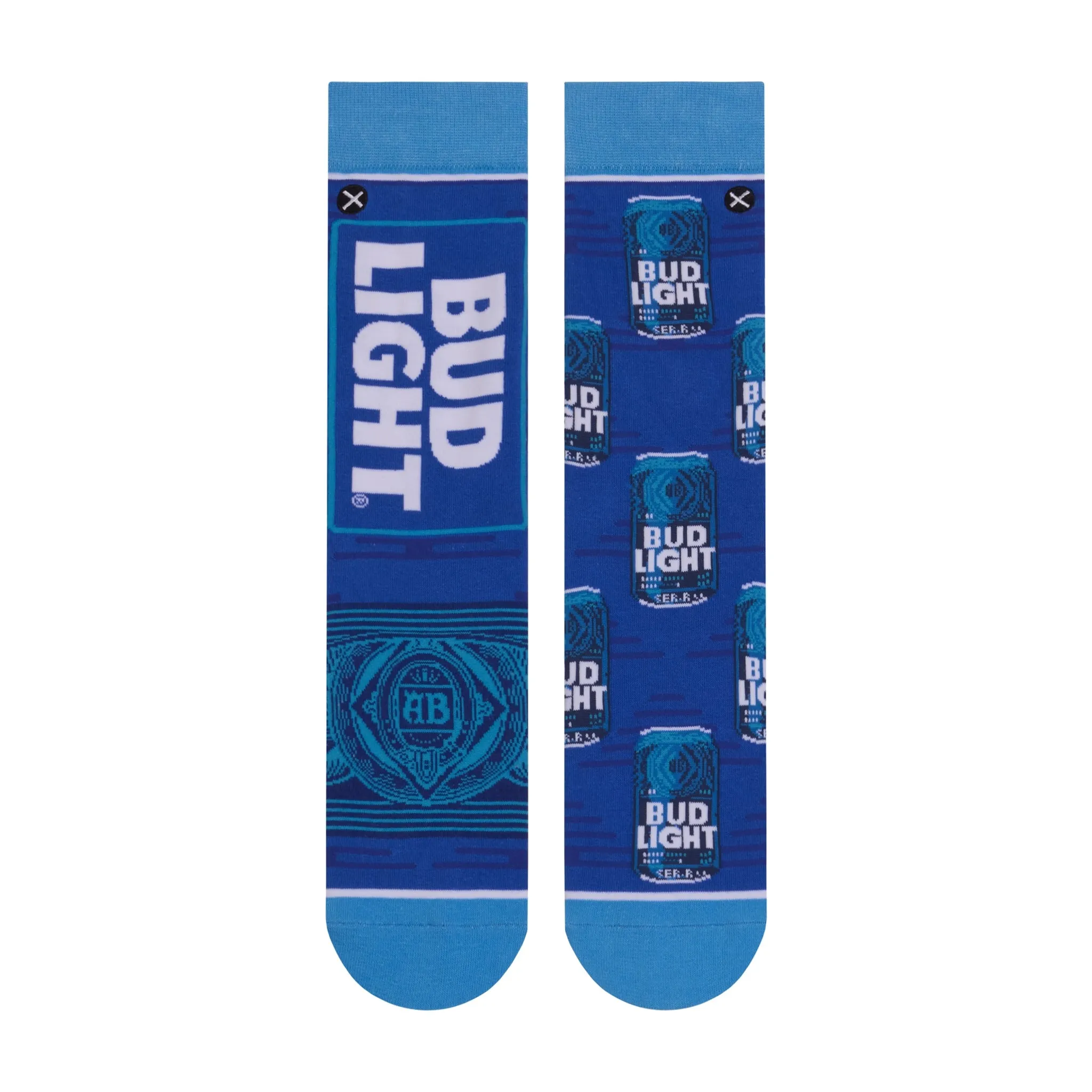 Bud Light Split Men's Crew Socks sold by Odd Sox product image thumbnail 2