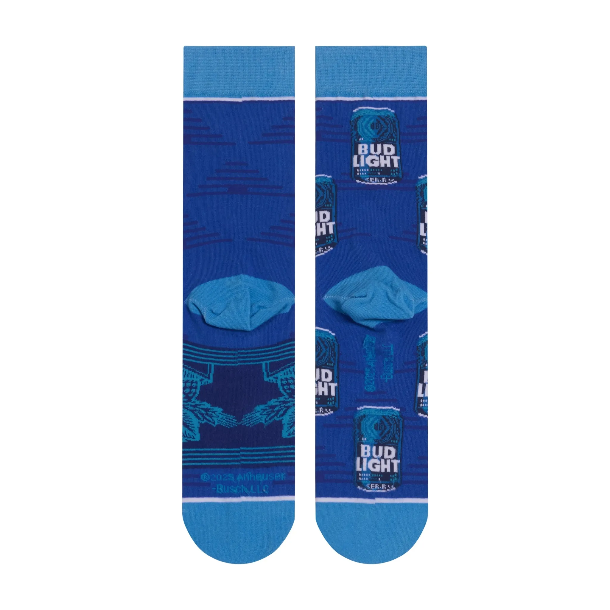 Bud Light Split Men's Crew Socks sold by Odd Sox product image thumbnail 3