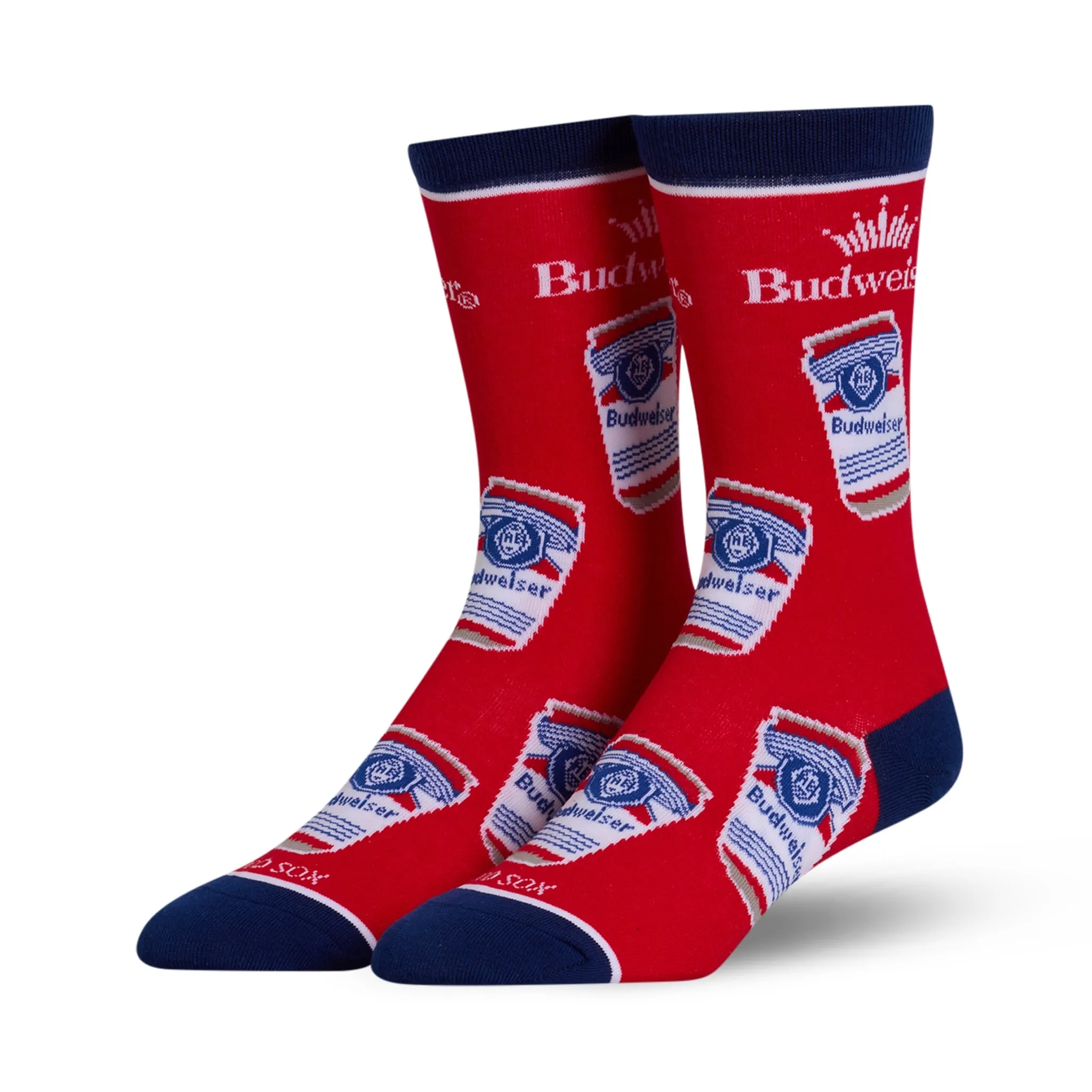 Budweiser Cans Crew Socks sold by Odd Sox