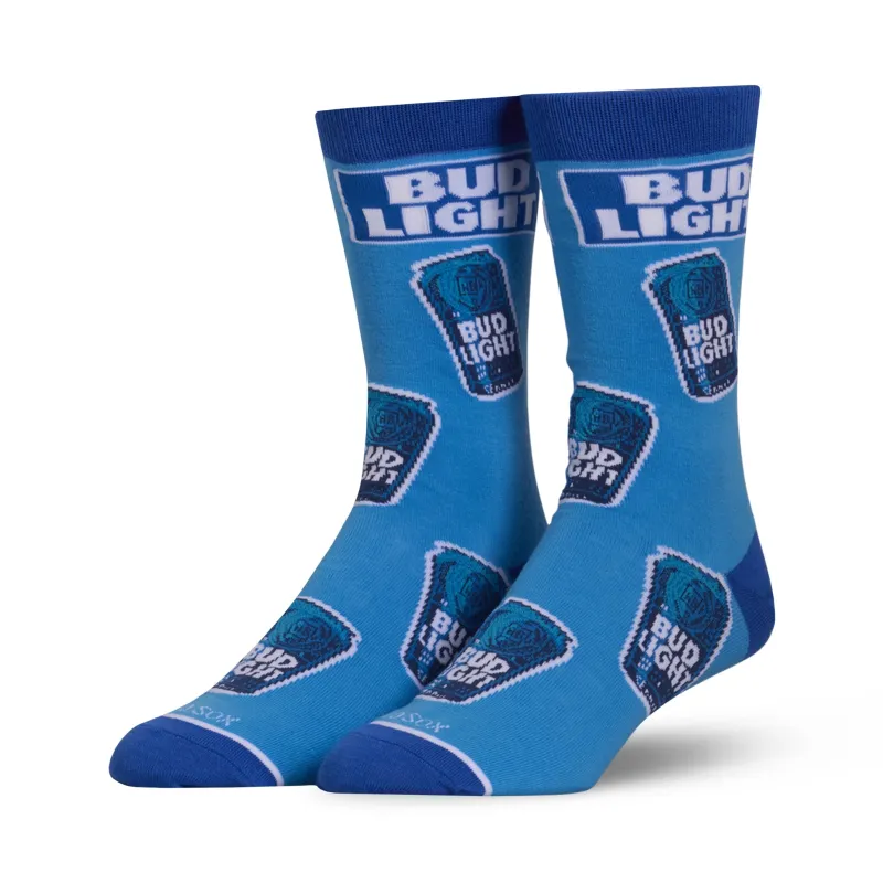 Bud Light Cans Crew Socks sold by Odd Sox