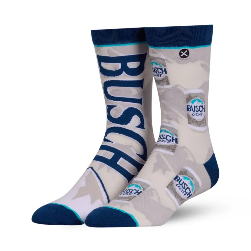 Busch Light Split Men's Crew Socks sold by Odd Sox