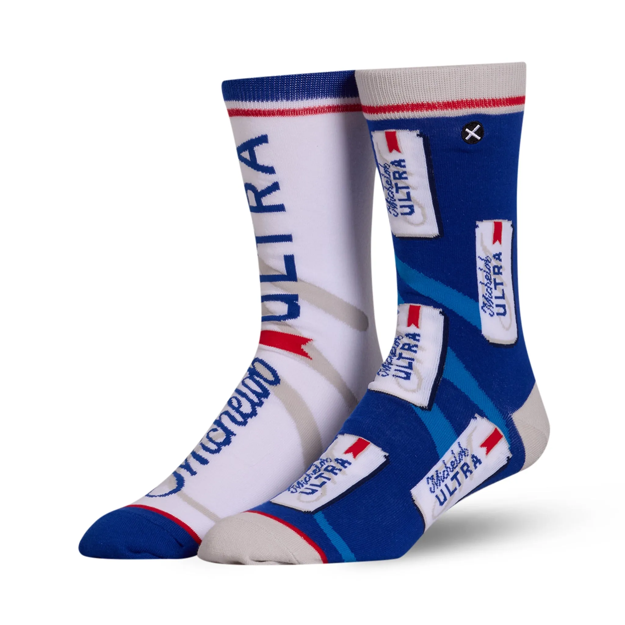 Michelob Ultra Split Men's Crew Socks sold by Odd Sox