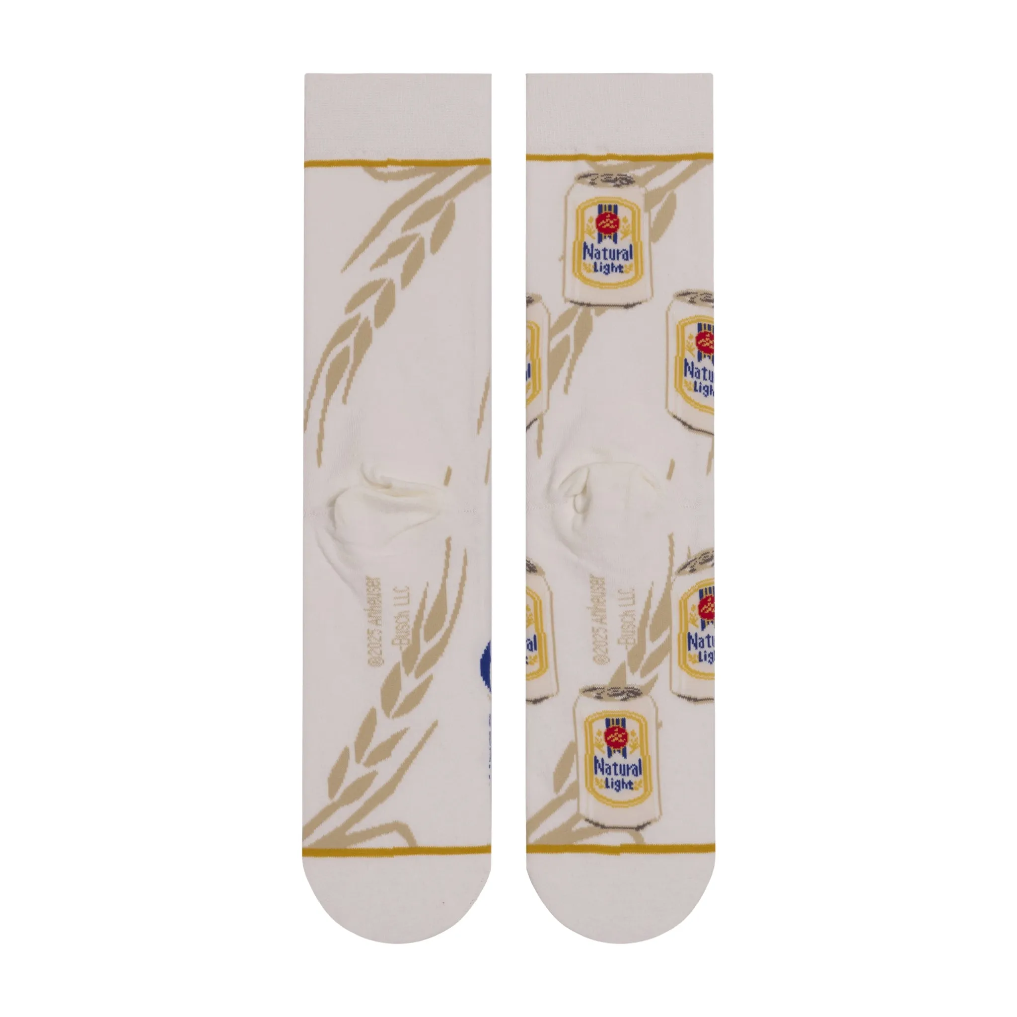 Natural Light Split Men's Crew Socks sold by Odd Sox product image thumbnail 3