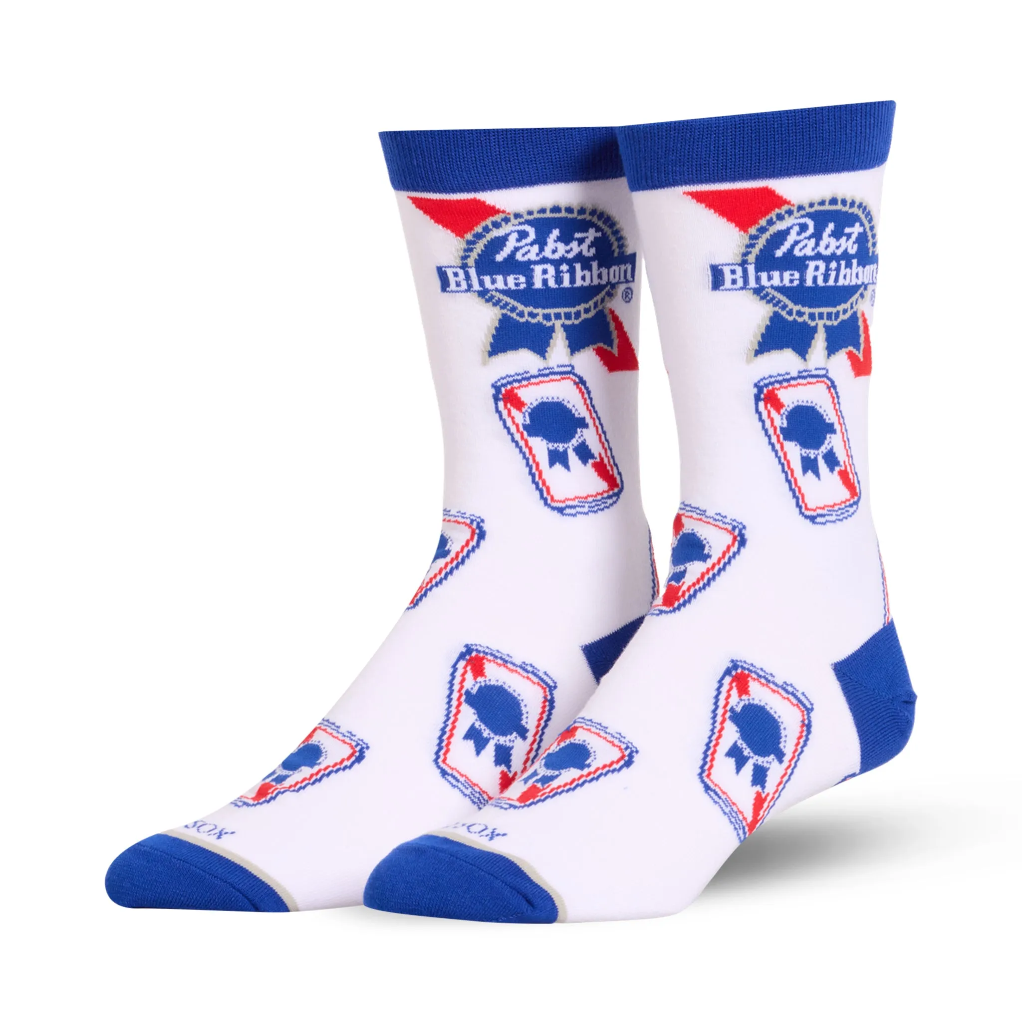 Pabst Blue Ribbon Cans Crew Socks sold by Odd Sox