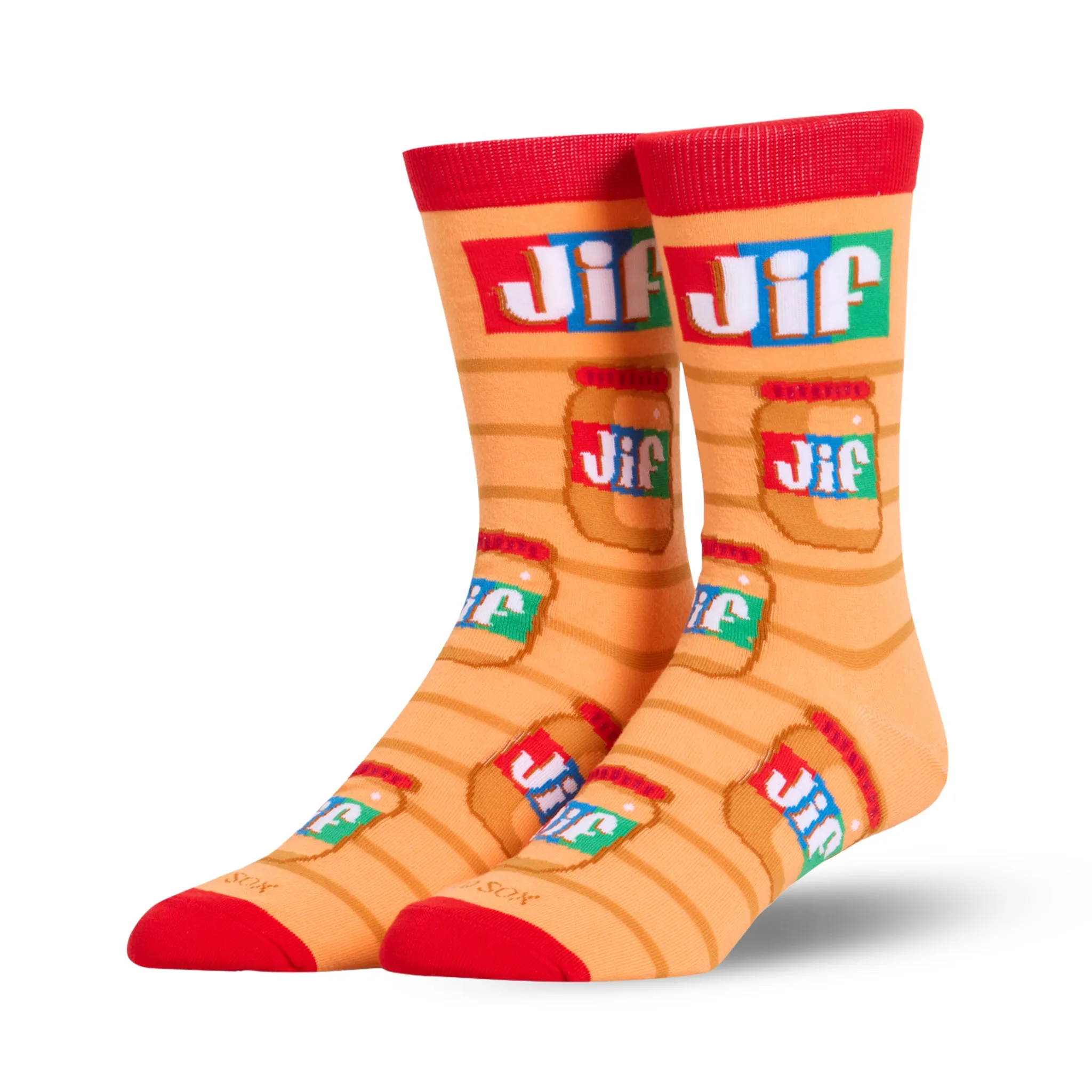 Jif Jars Crew Socks sold by Odd Sox