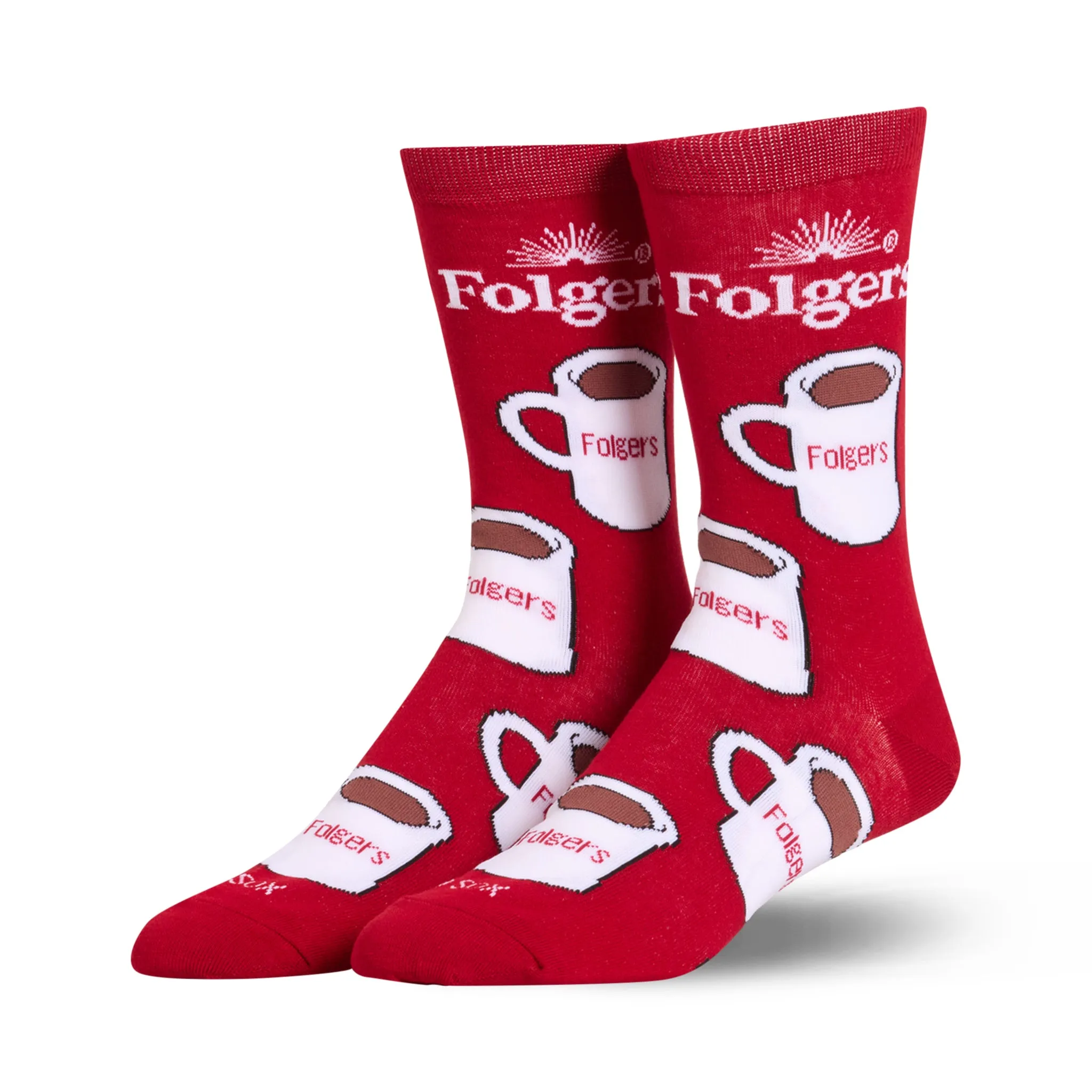 Folgers Mugs Crew Socks sold by Odd Sox