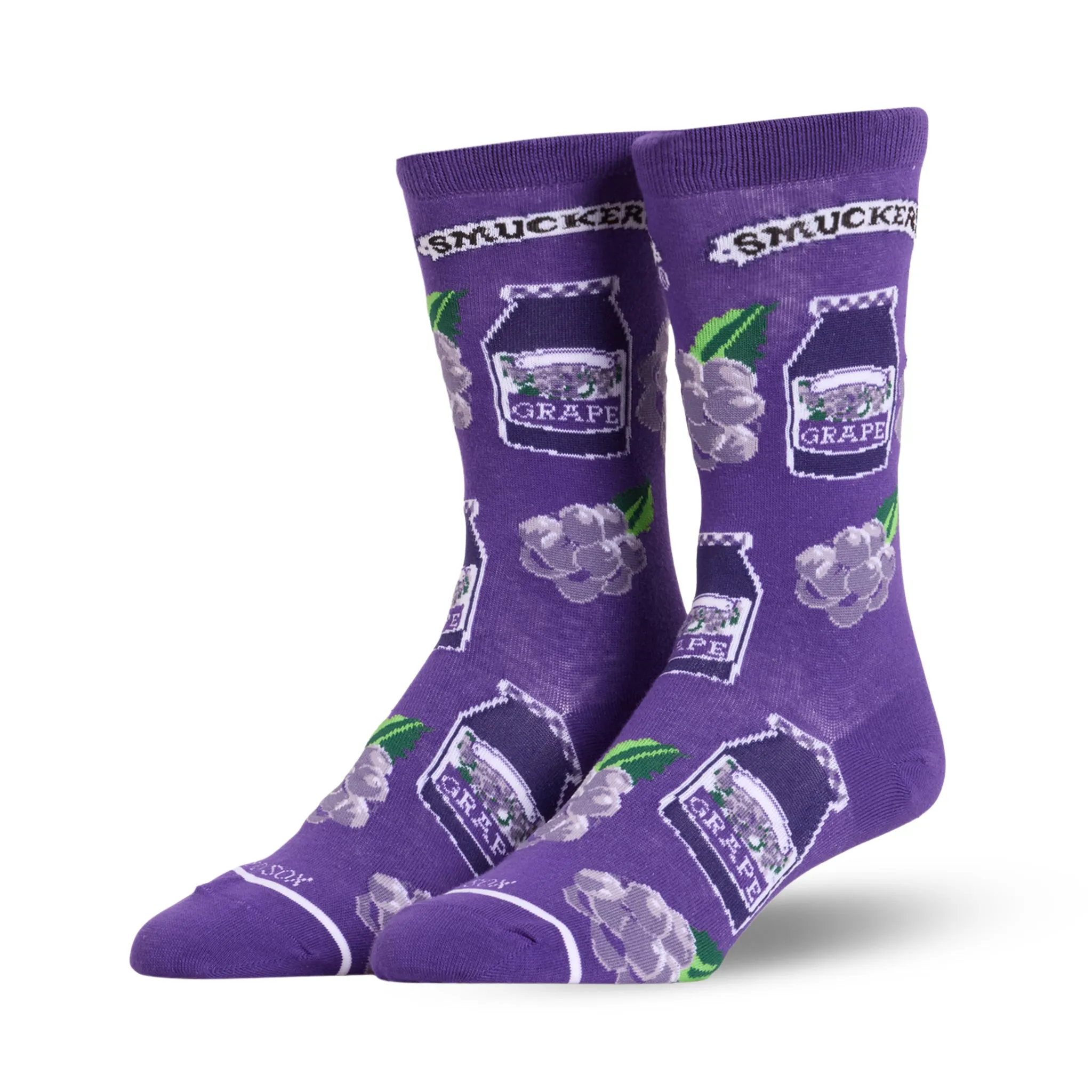 Smucker's Grape Jelly Crew Socks sold by Odd Sox
