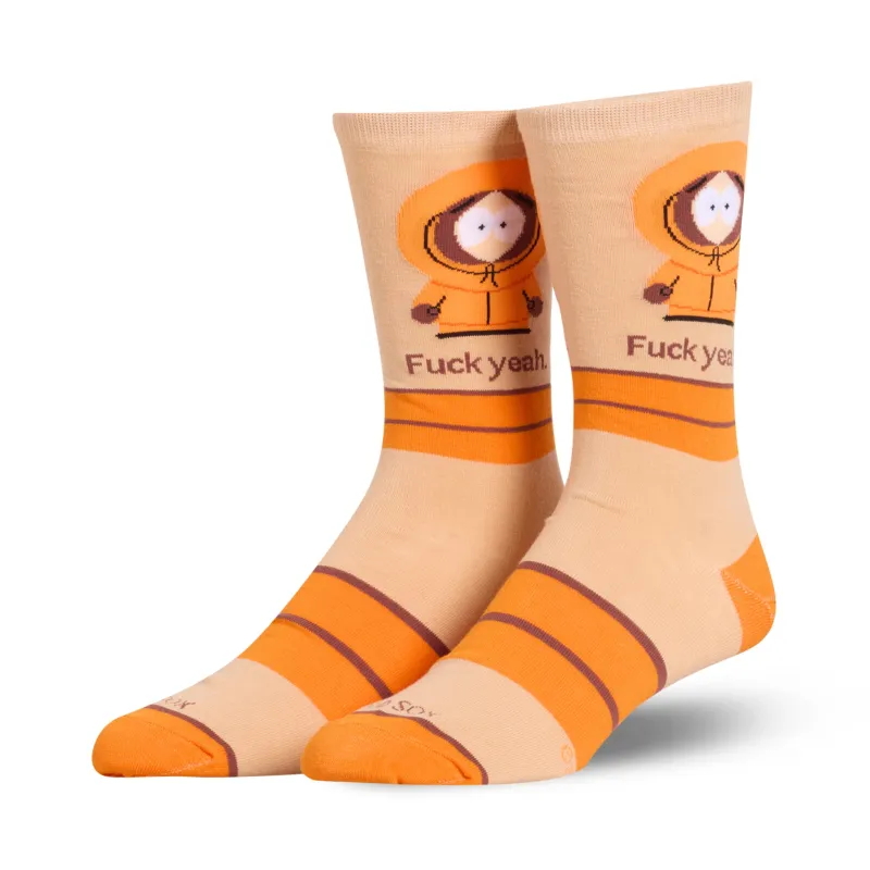 Kenny Fuck Yeah Men's Crew Socks sold by Odd Sox