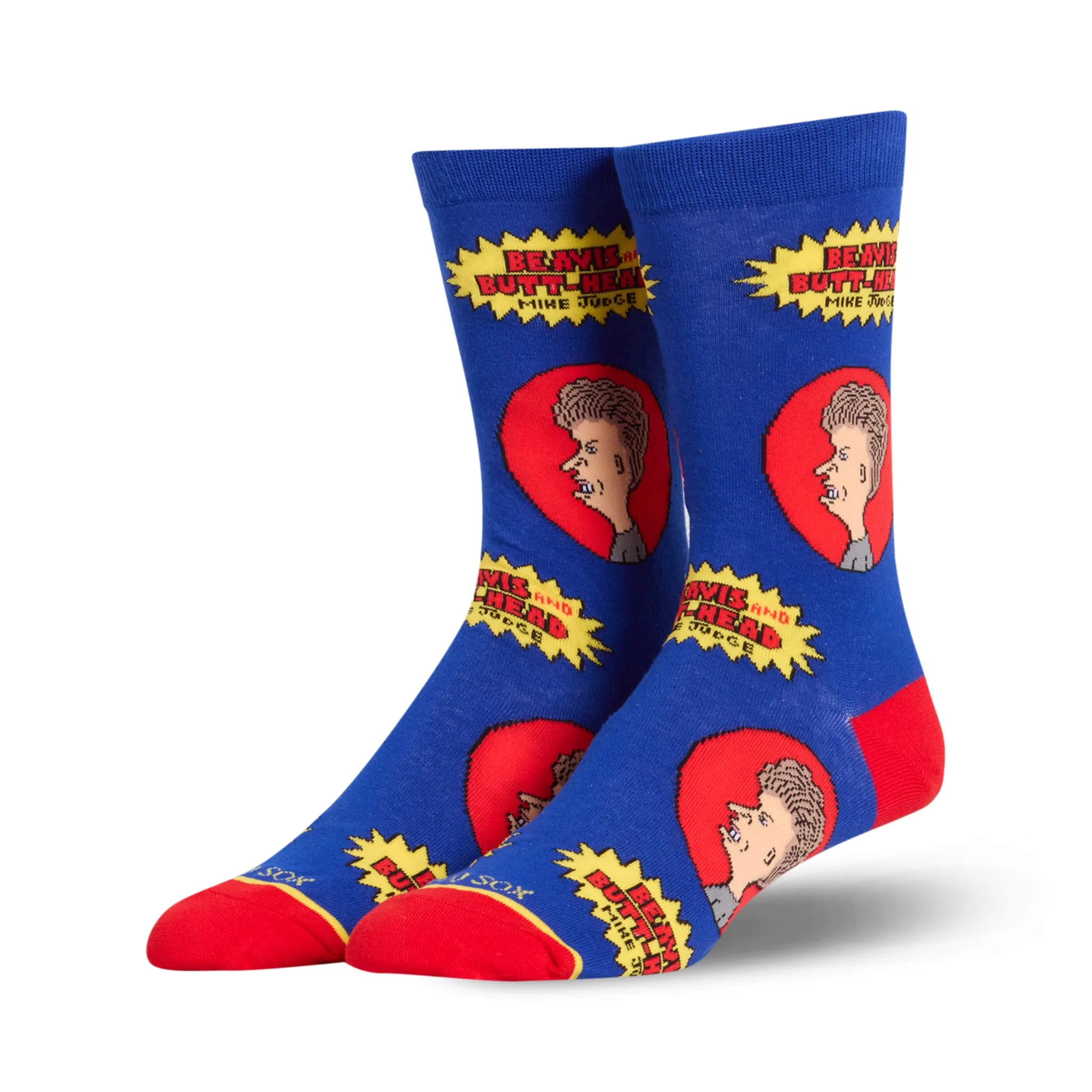 Beavis & Butt-Head All Over Men's Crew Socks sold by Odd Sox