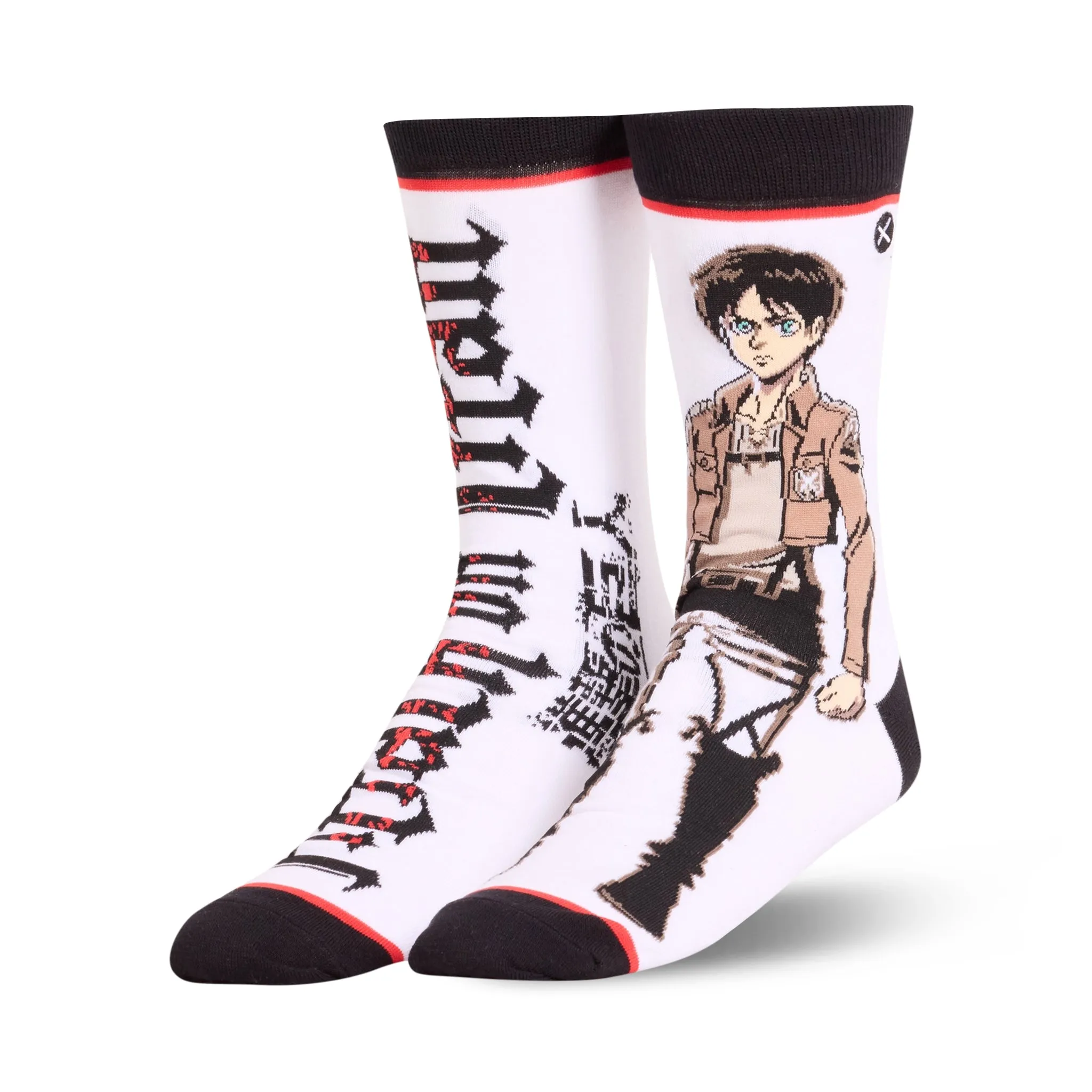 Attack On Titan Split Men's Crew Socks sold by Odd Sox