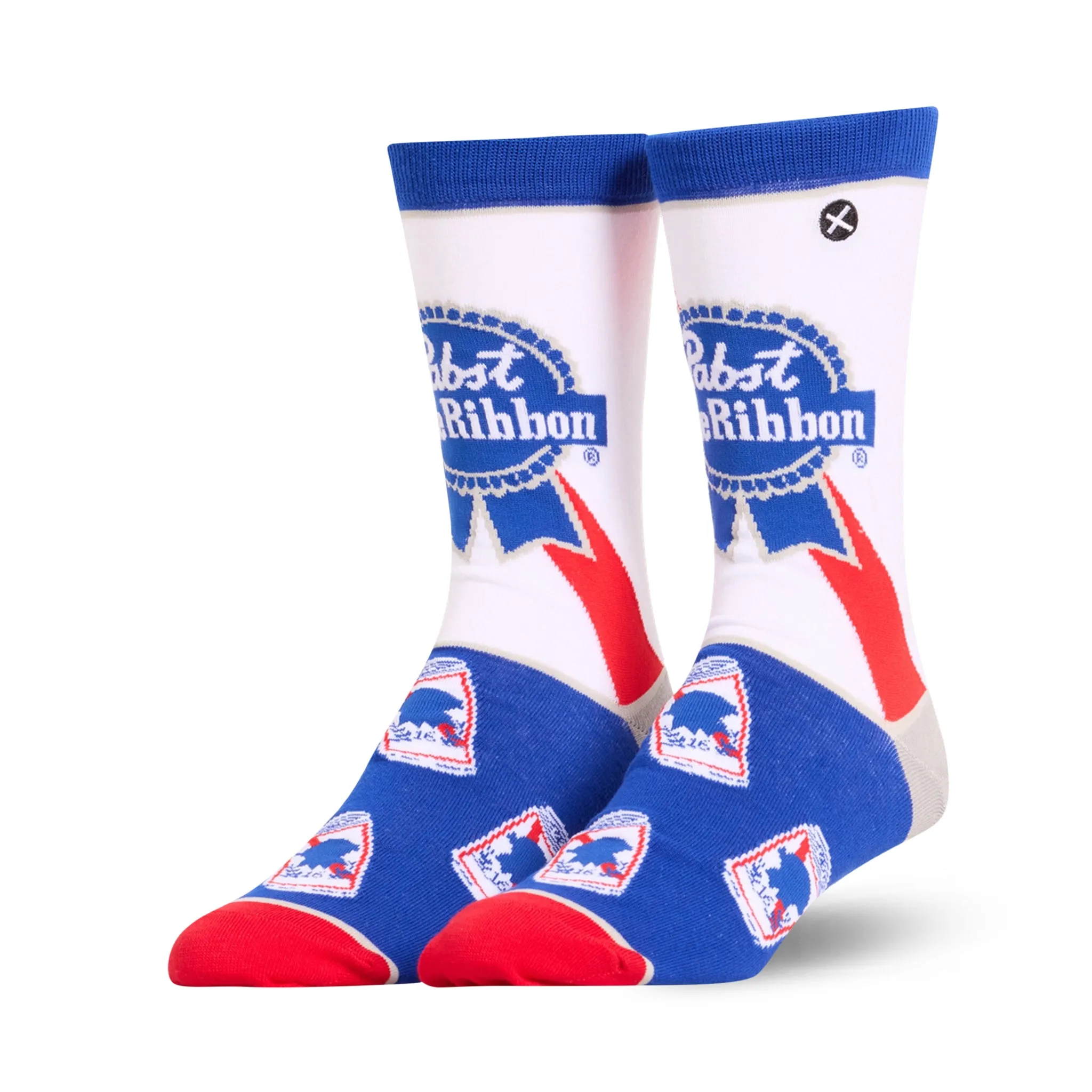 Pabst Blue Ribbon Men's Crew Socks sold by Odd Sox