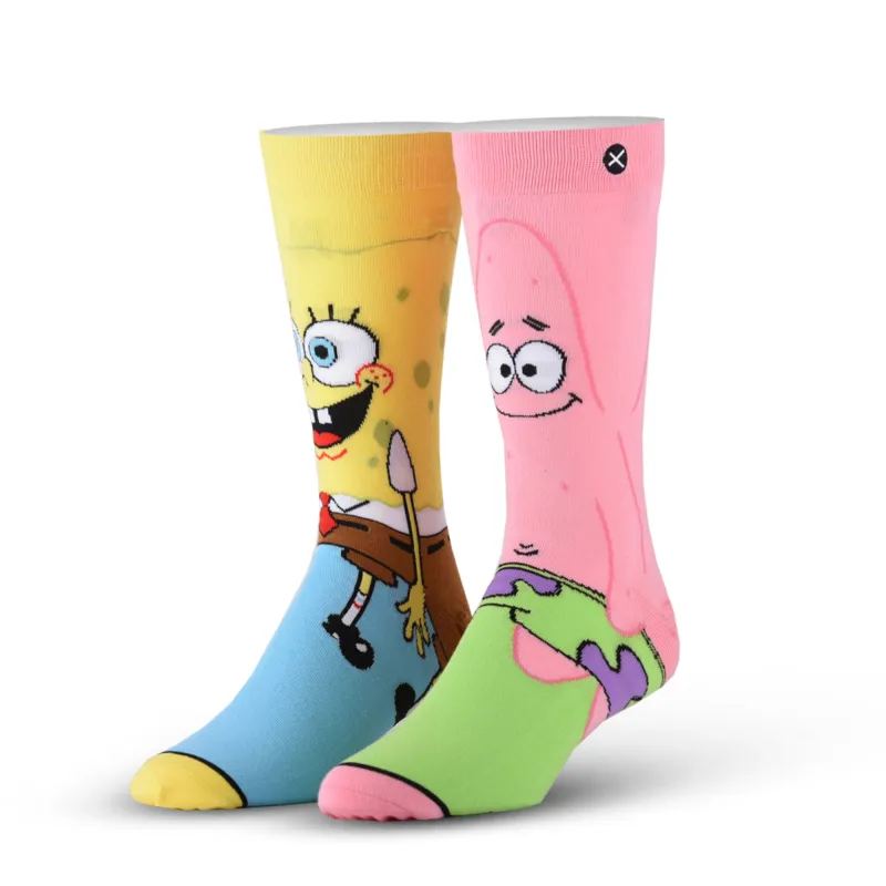 SpongeBob & Patrick Smiles Women's Crew Socks sold by Odd Sox
