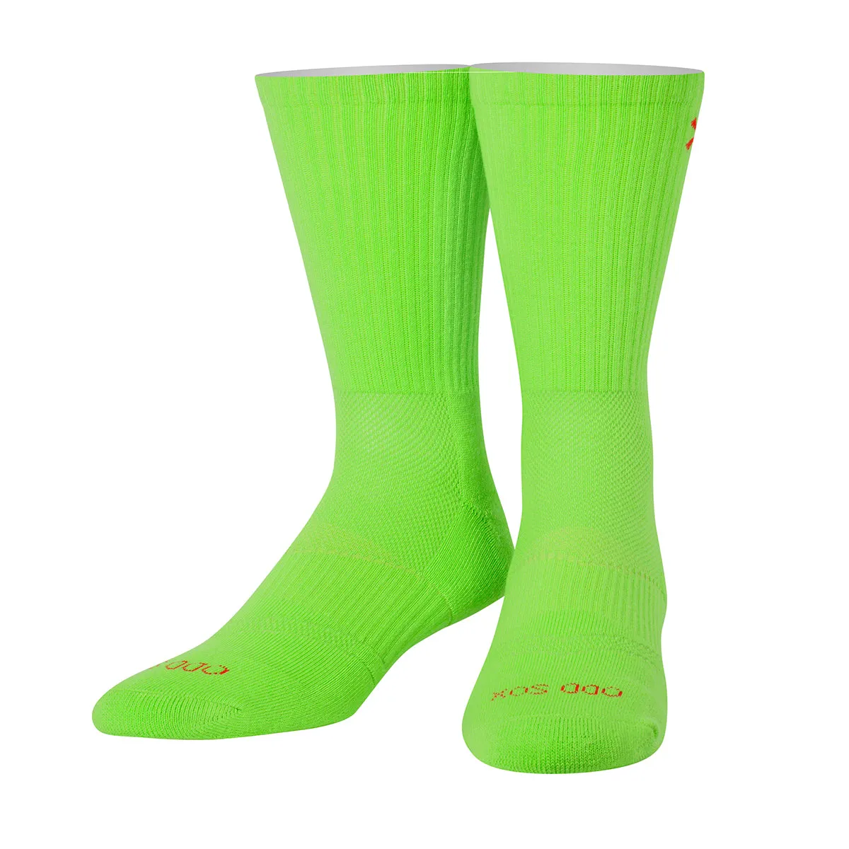 Basix Neon Green Men's Crew Socks sold by Odd Sox product image thumbnail 2