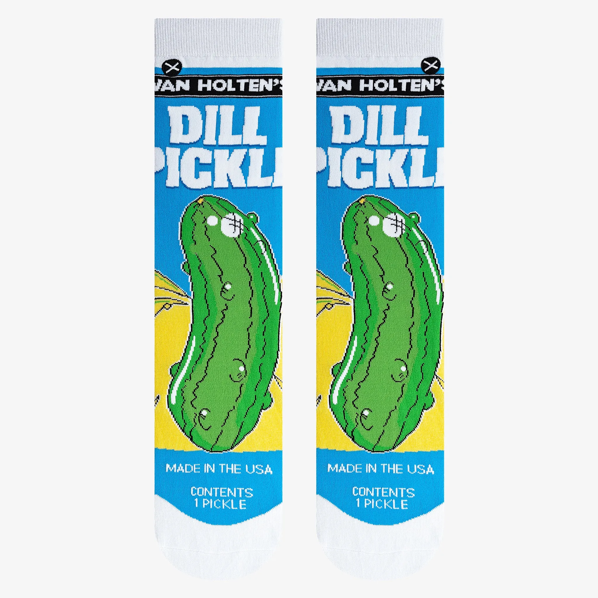 Van Holten's Dill Pickle Men's Crew Socks sold by Odd Sox product image thumbnail 2