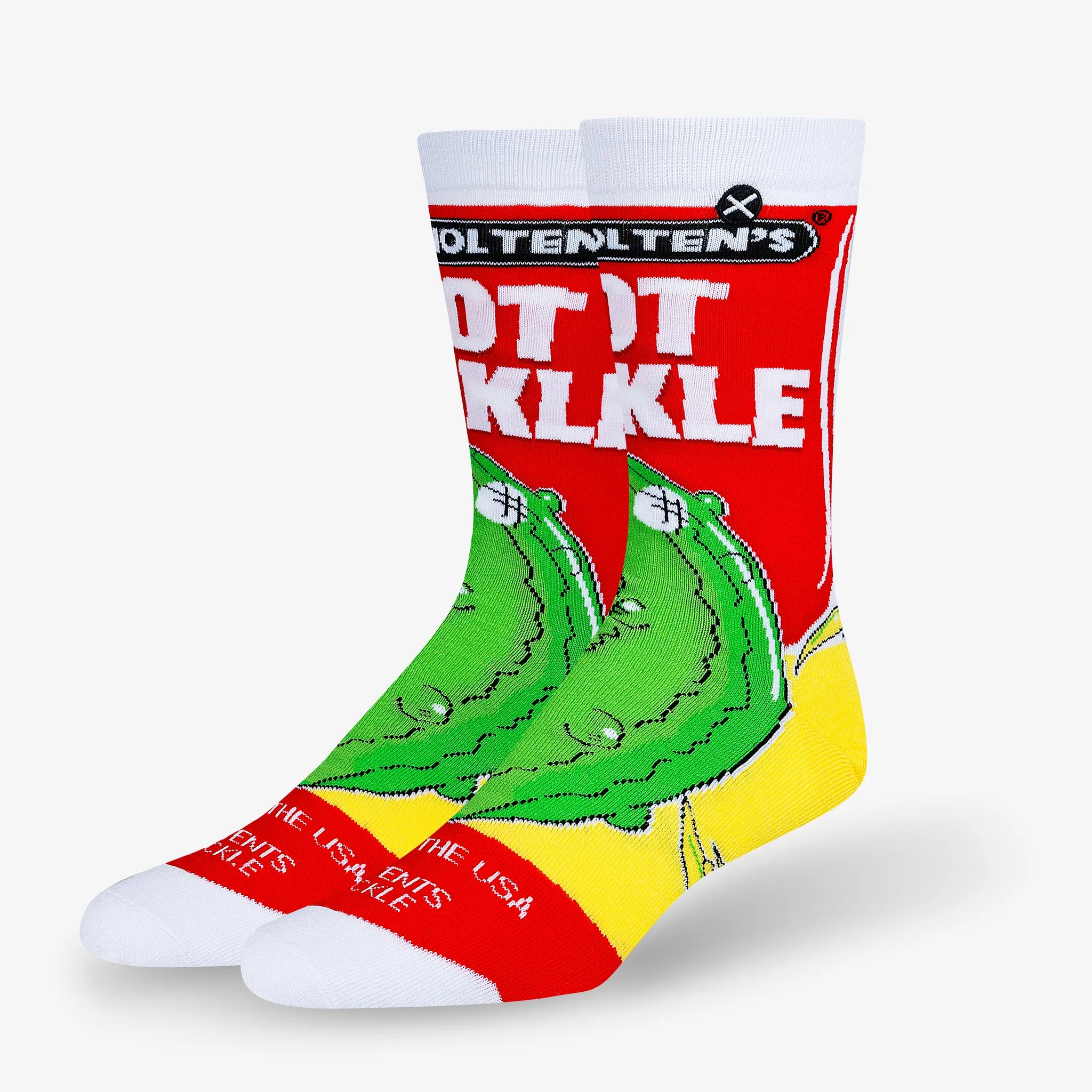 Van Holten's Hot Pickle Men's Crew Socks sold by Odd Sox
