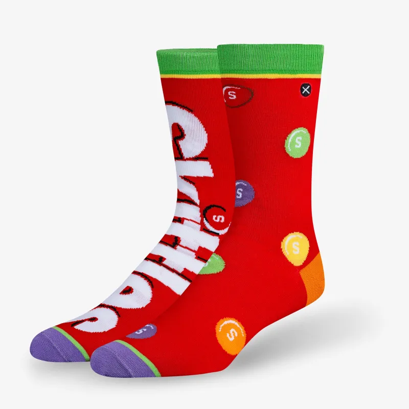 Skittles Split Men's Crew Socks sold by Odd Sox