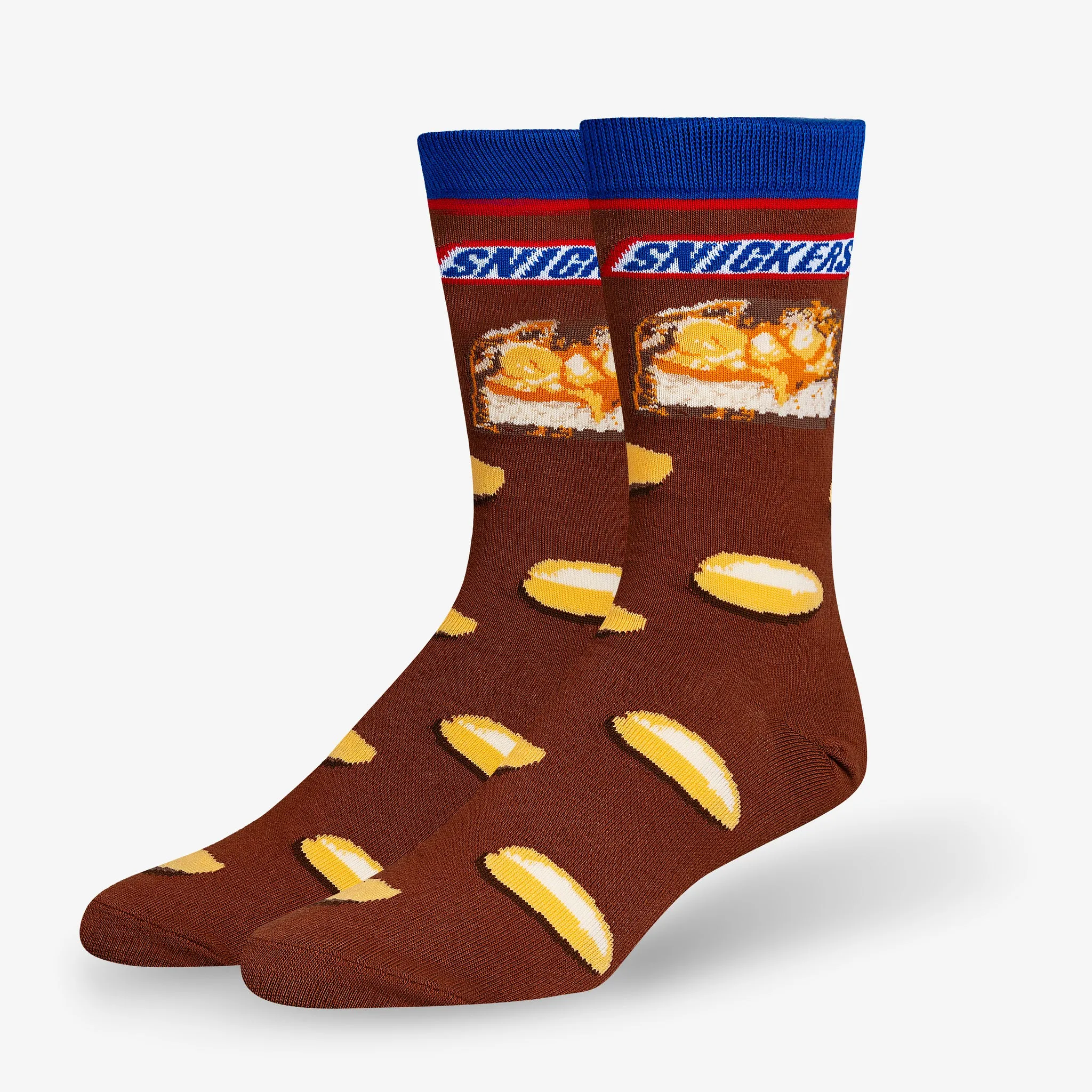 Snickers Hungry Brown Men's Crew Socks sold by Odd Sox