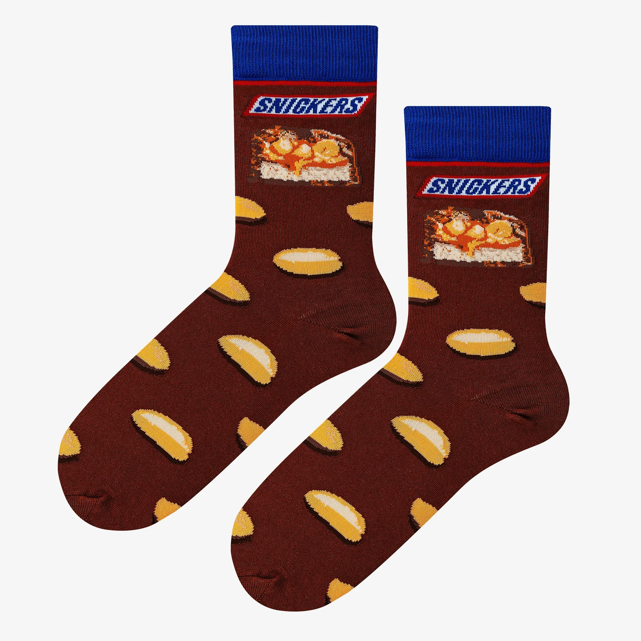 Snickers Hungry Brown Men's Crew Socks sold by Odd Sox product image thumbnail 2